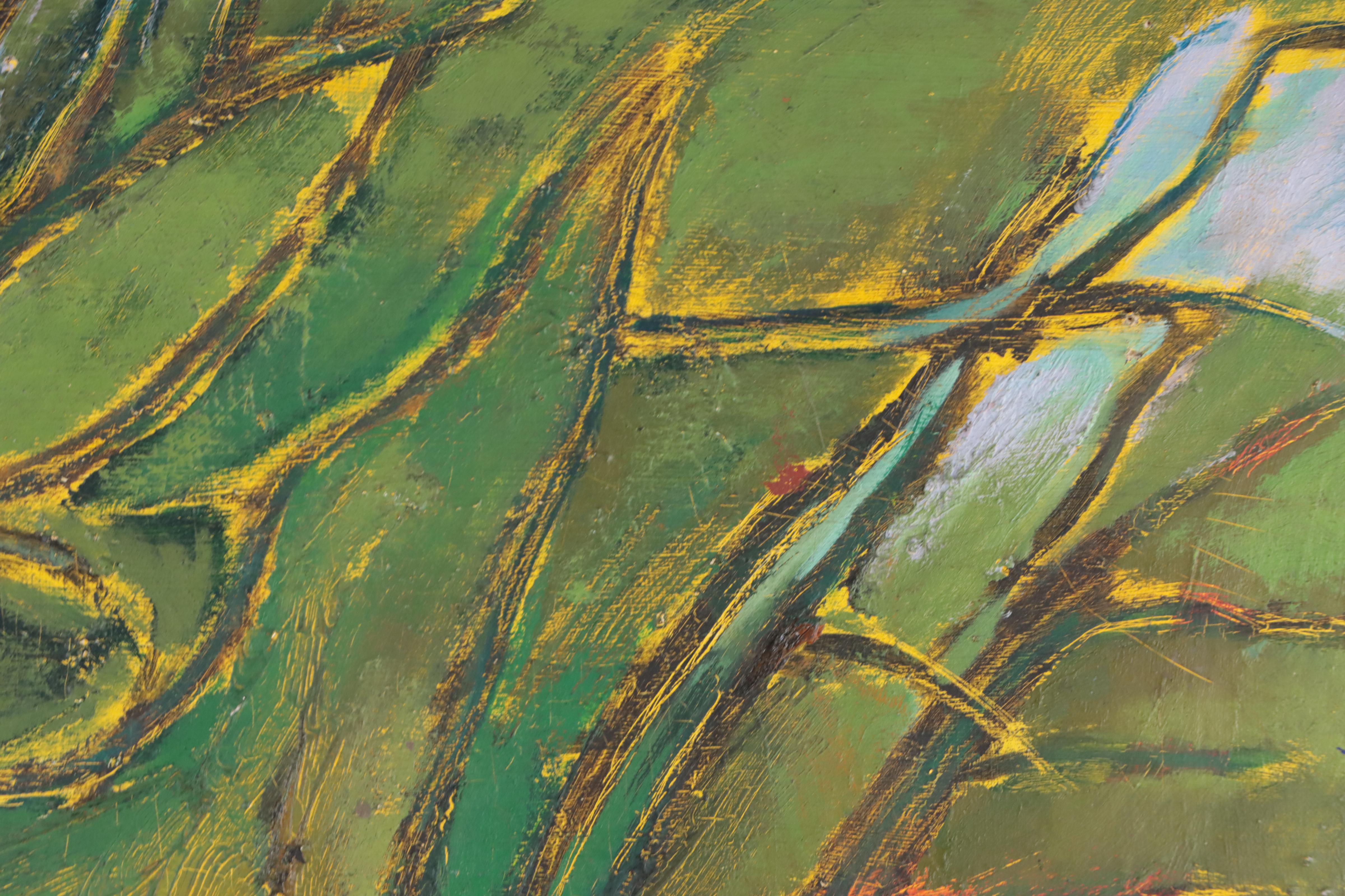 Oil Painting of Verdant Landscape, 1973