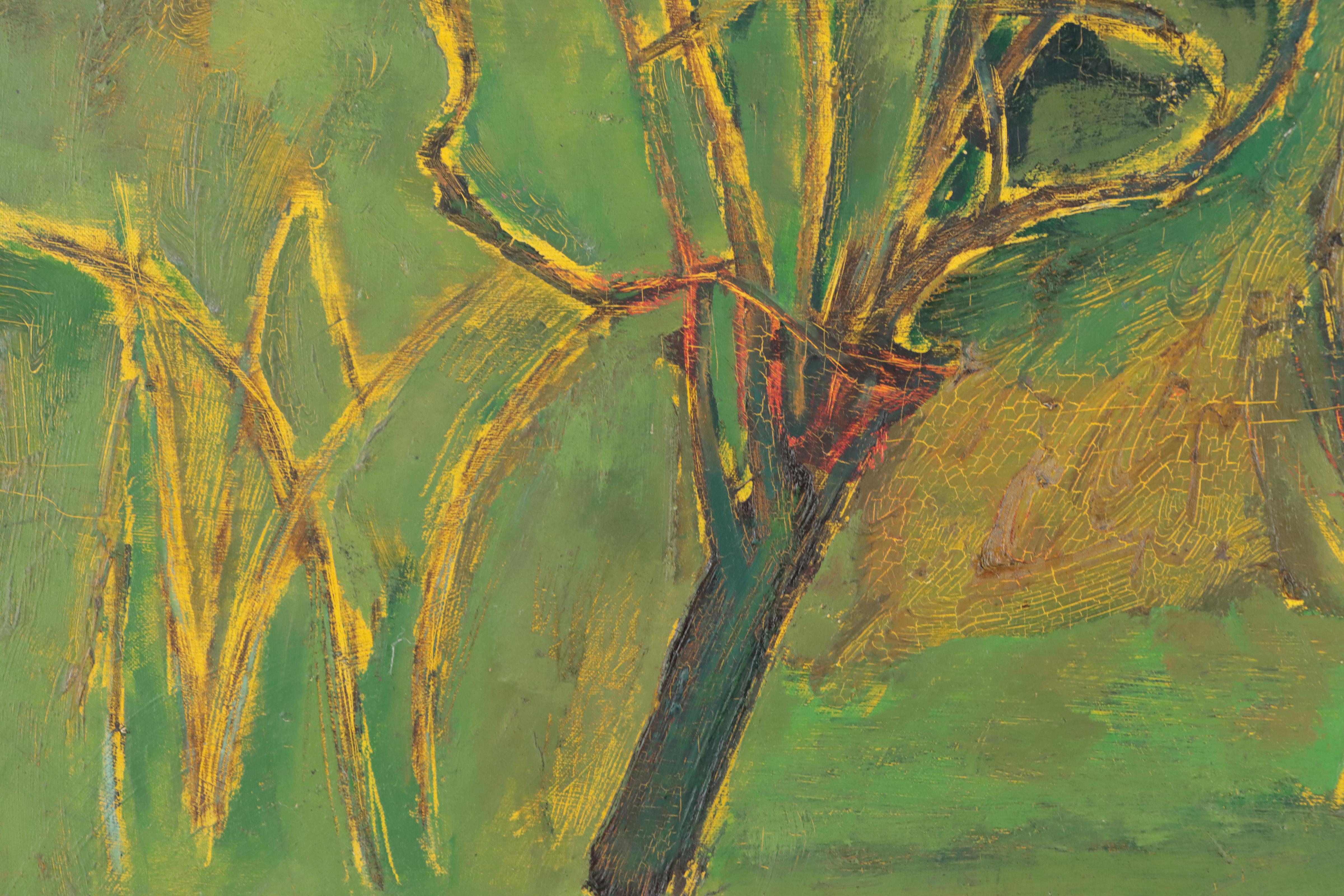 Oil Painting of Verdant Landscape, 1973