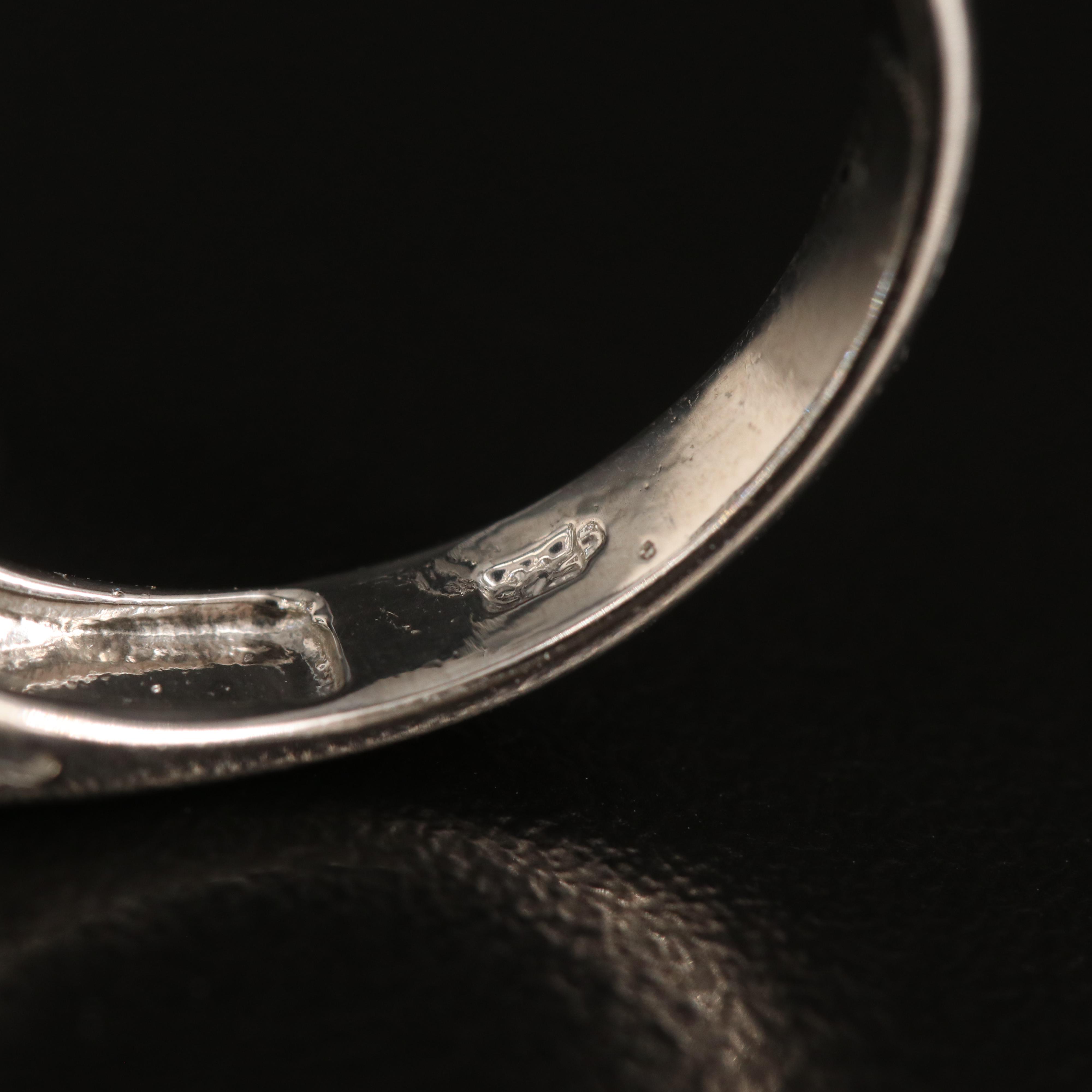 Sterling Aquamarine Cluster Ring