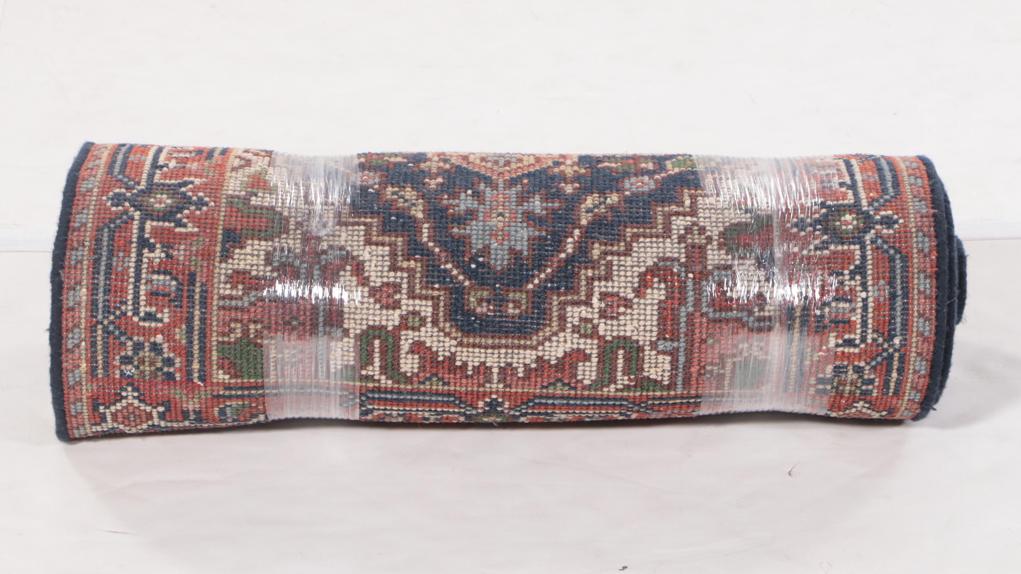 2'5 x 13'8 Hand-Knotted Indo-Persian Heriz Serpai Carpet Runner