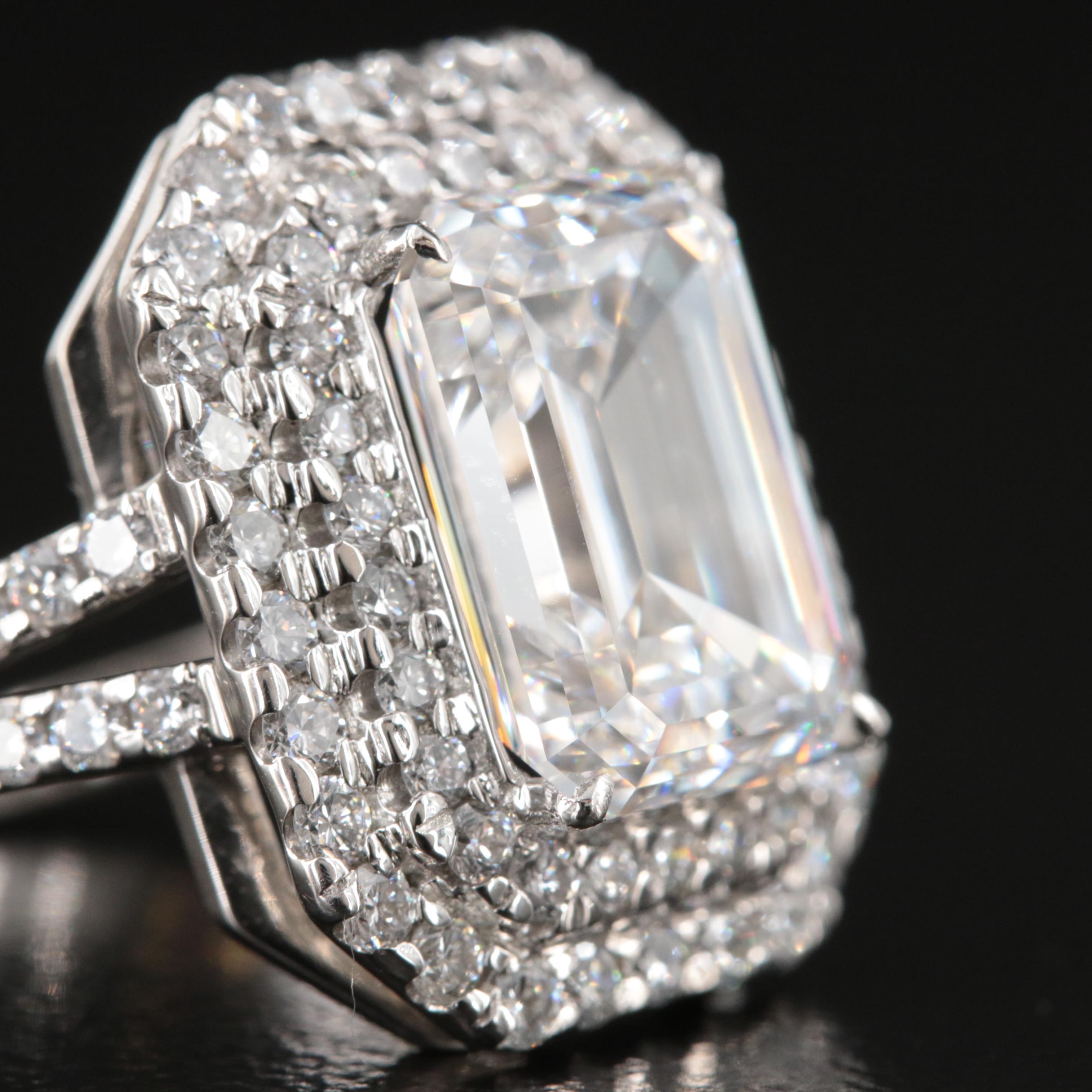 Platinum 6.32 CTW Lab Grown Diamond Ring with IGI Report