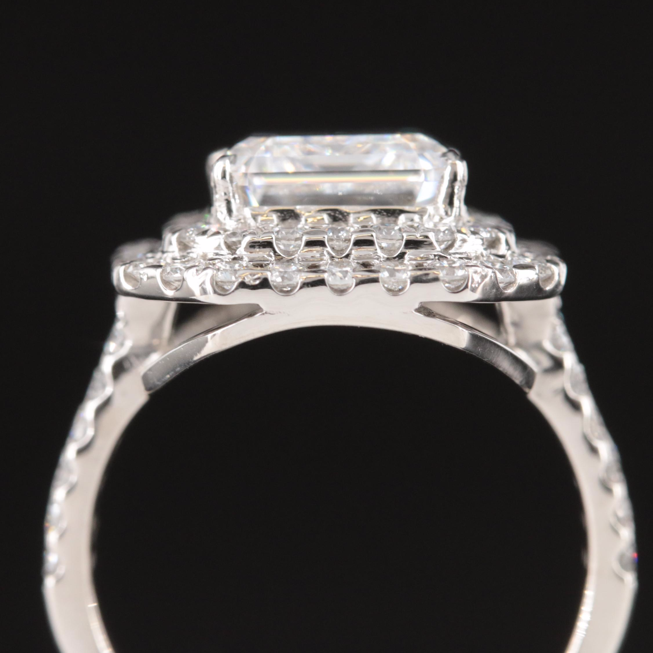 Platinum 6.32 CTW Lab Grown Diamond Ring with IGI Report