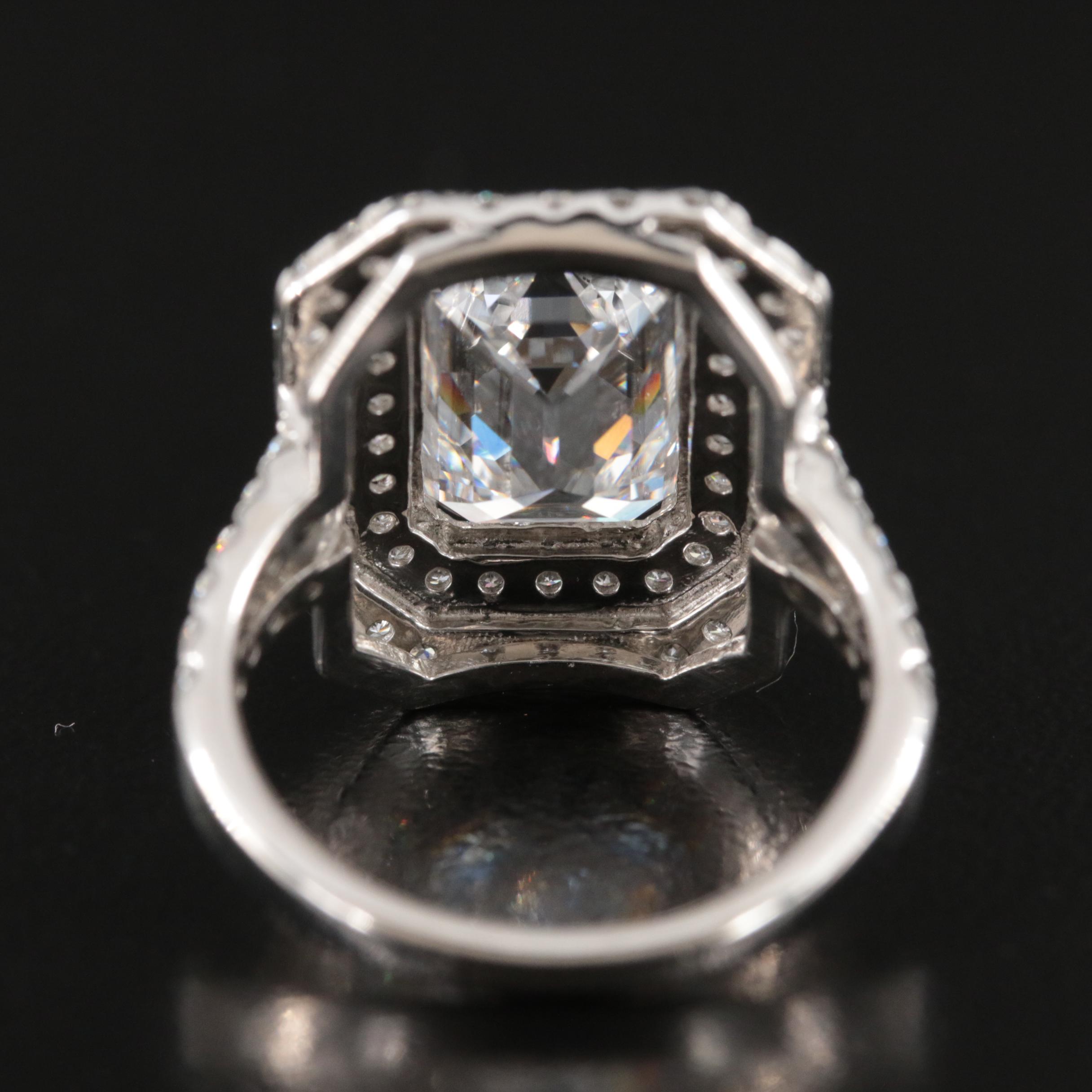 Platinum 6.32 CTW Lab Grown Diamond Ring with IGI Report