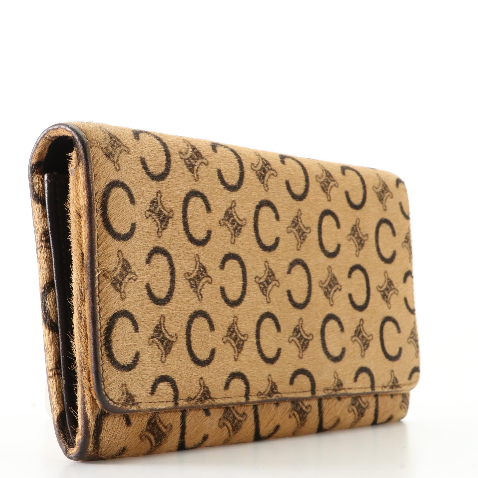 Celine Signature Calf Hair Continental Wallet
