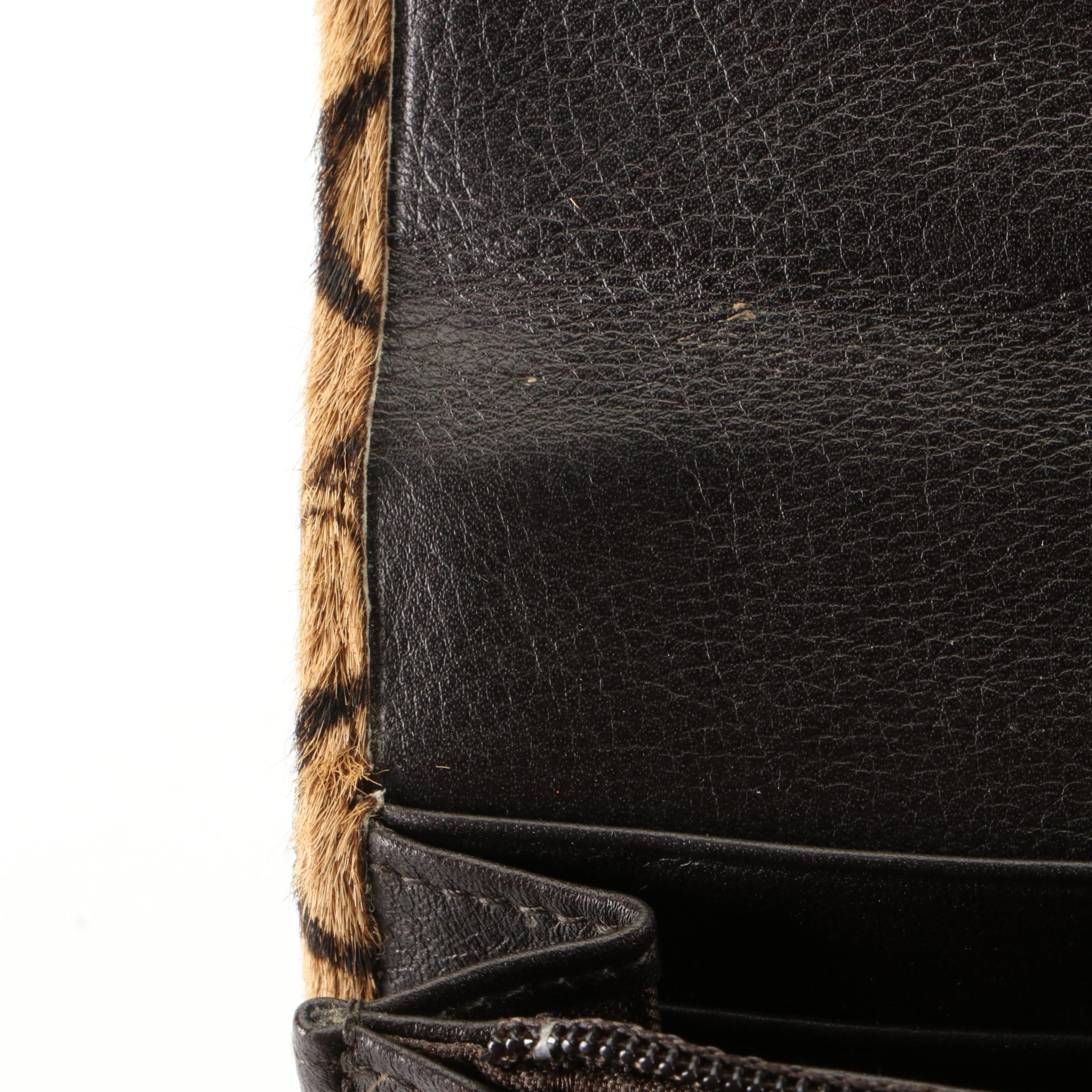 Celine Signature Calf Hair Continental Wallet