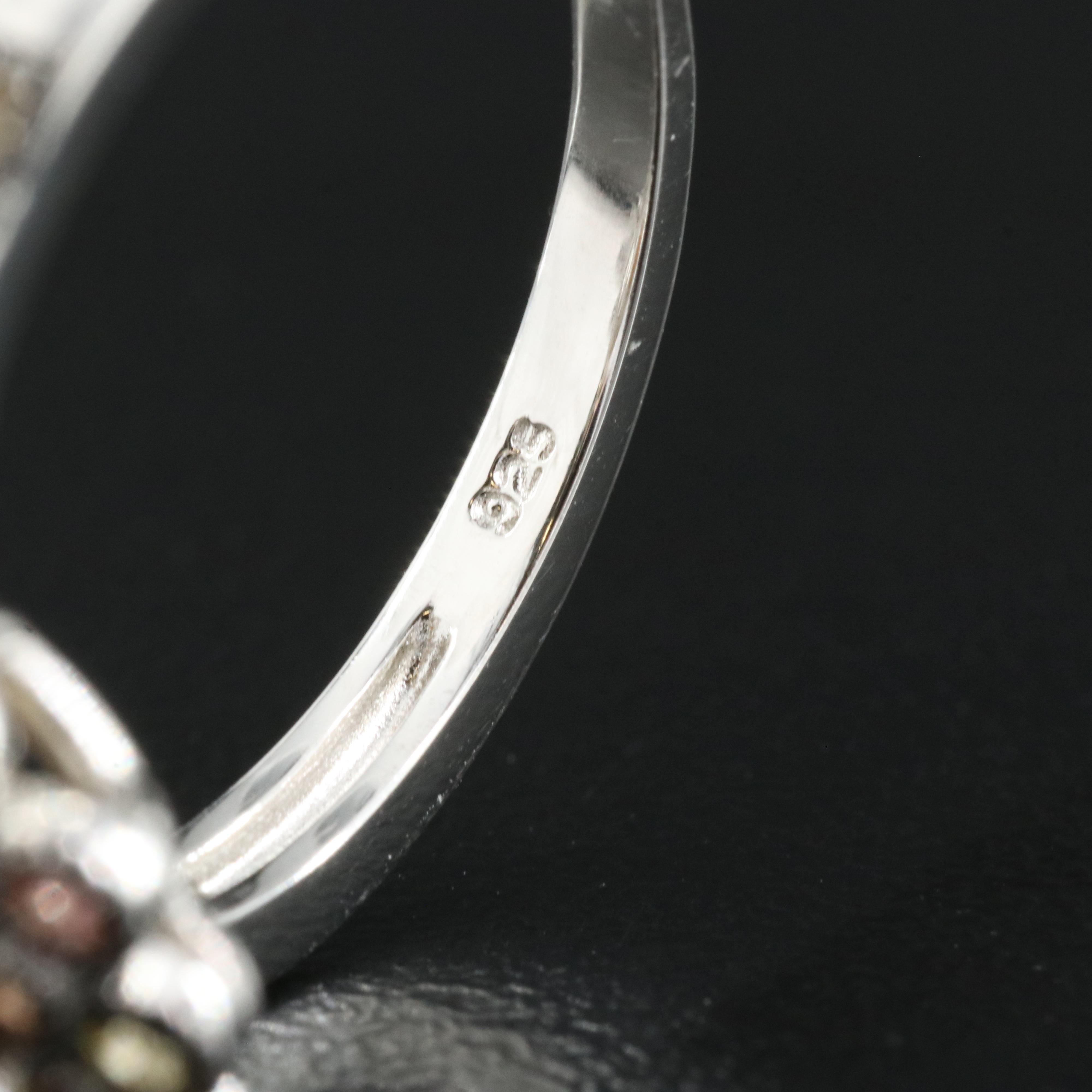 Sterling Opal and Sapphire Ring