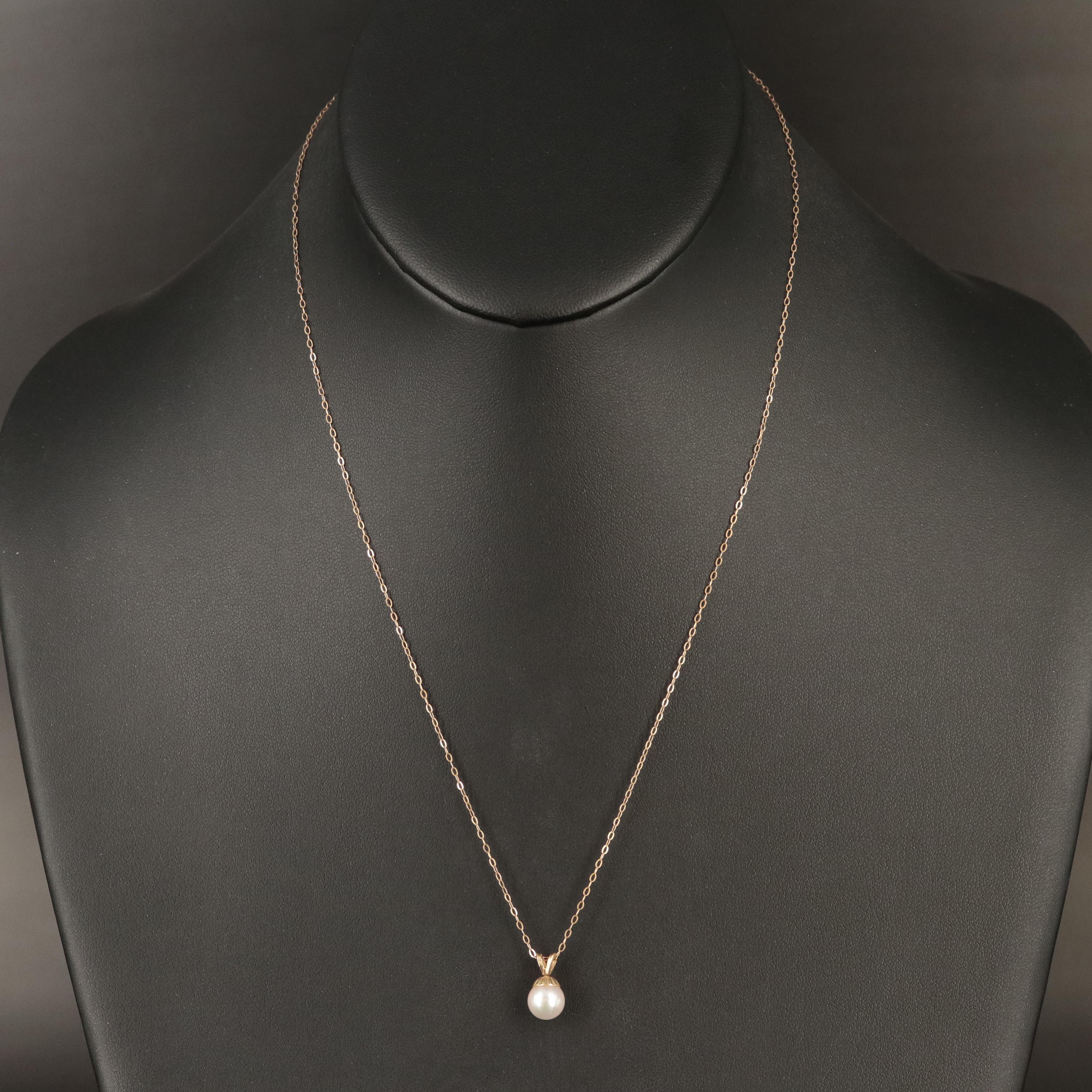 14K Pearl Pendant Necklace and Ring