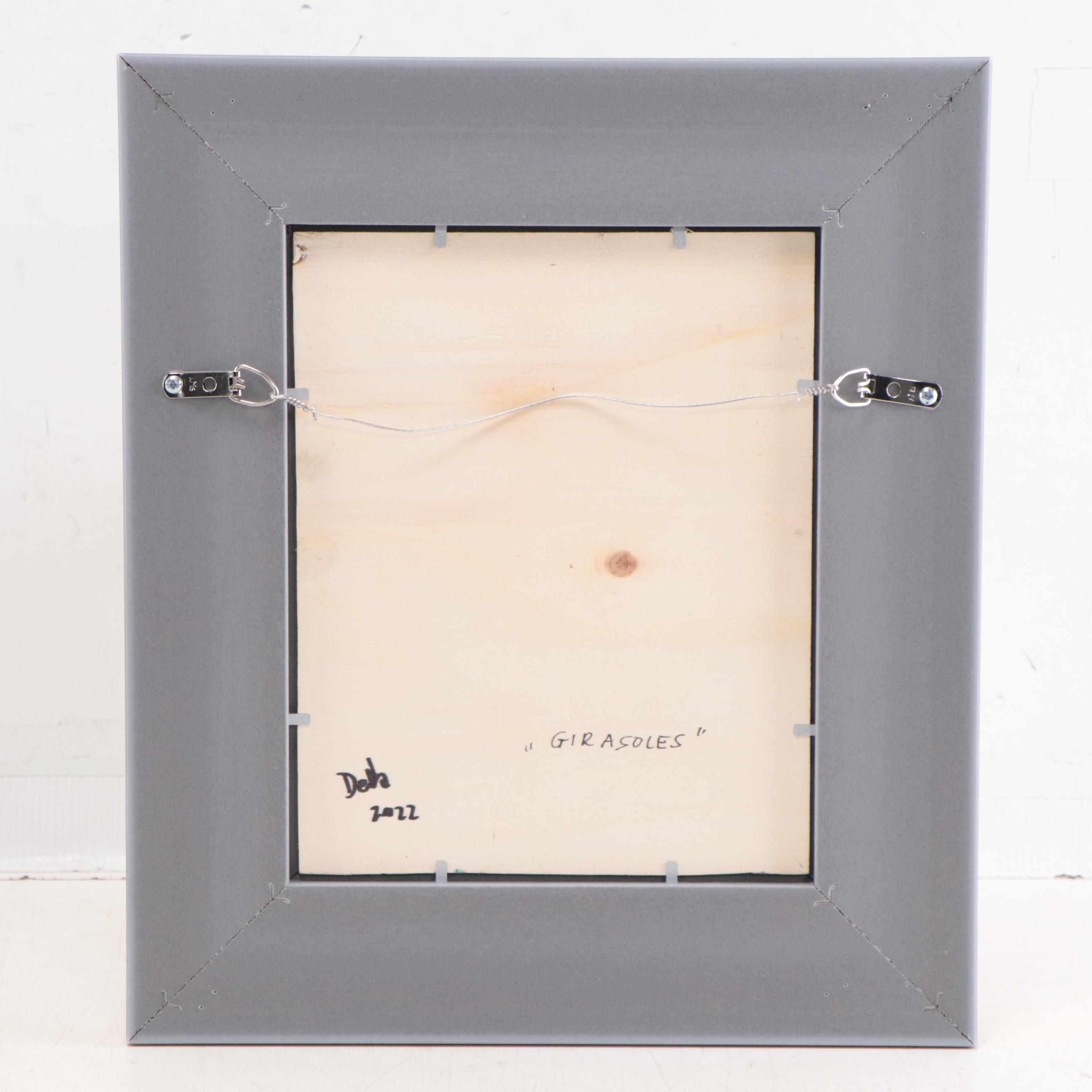 Adam Deda Oil Painting of Floral Still Life "Girasoles," 2022