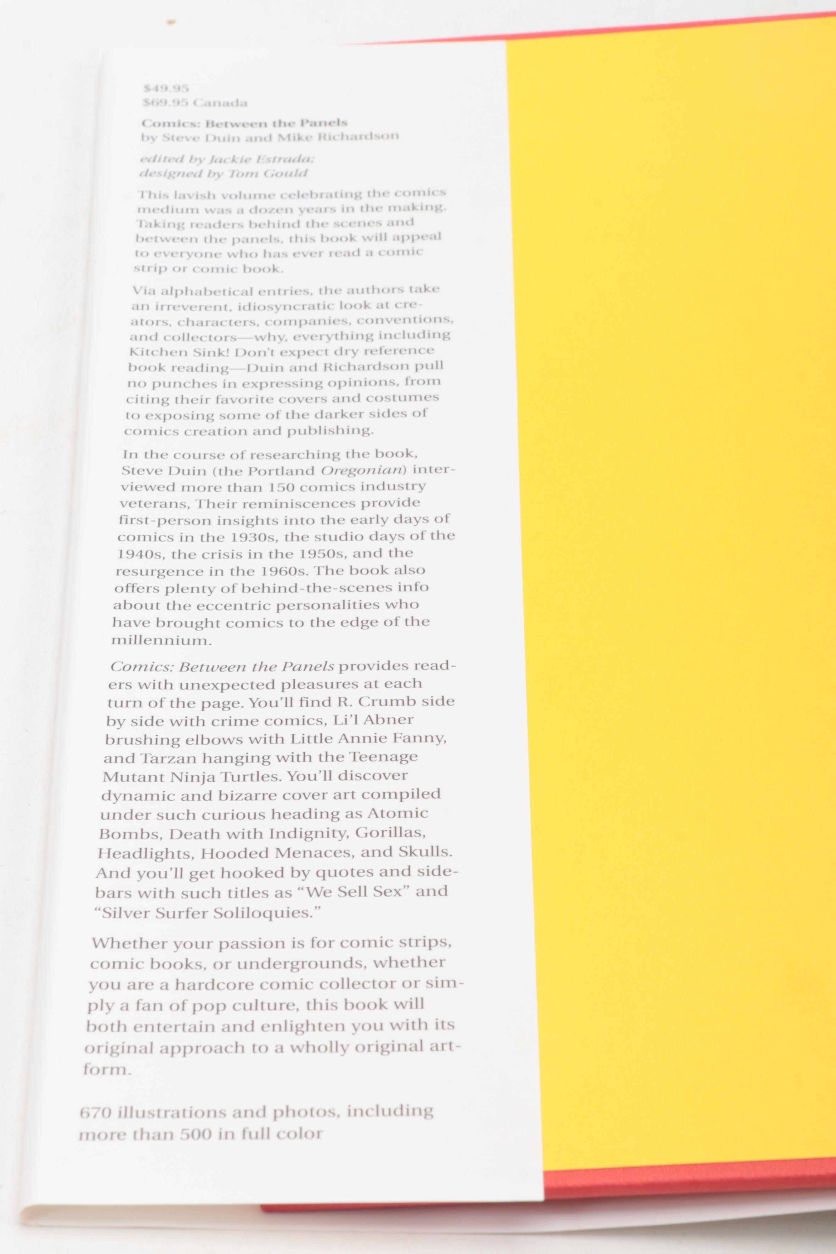 First Edition "Comics: Between the Panels" and More Comic Book History Books