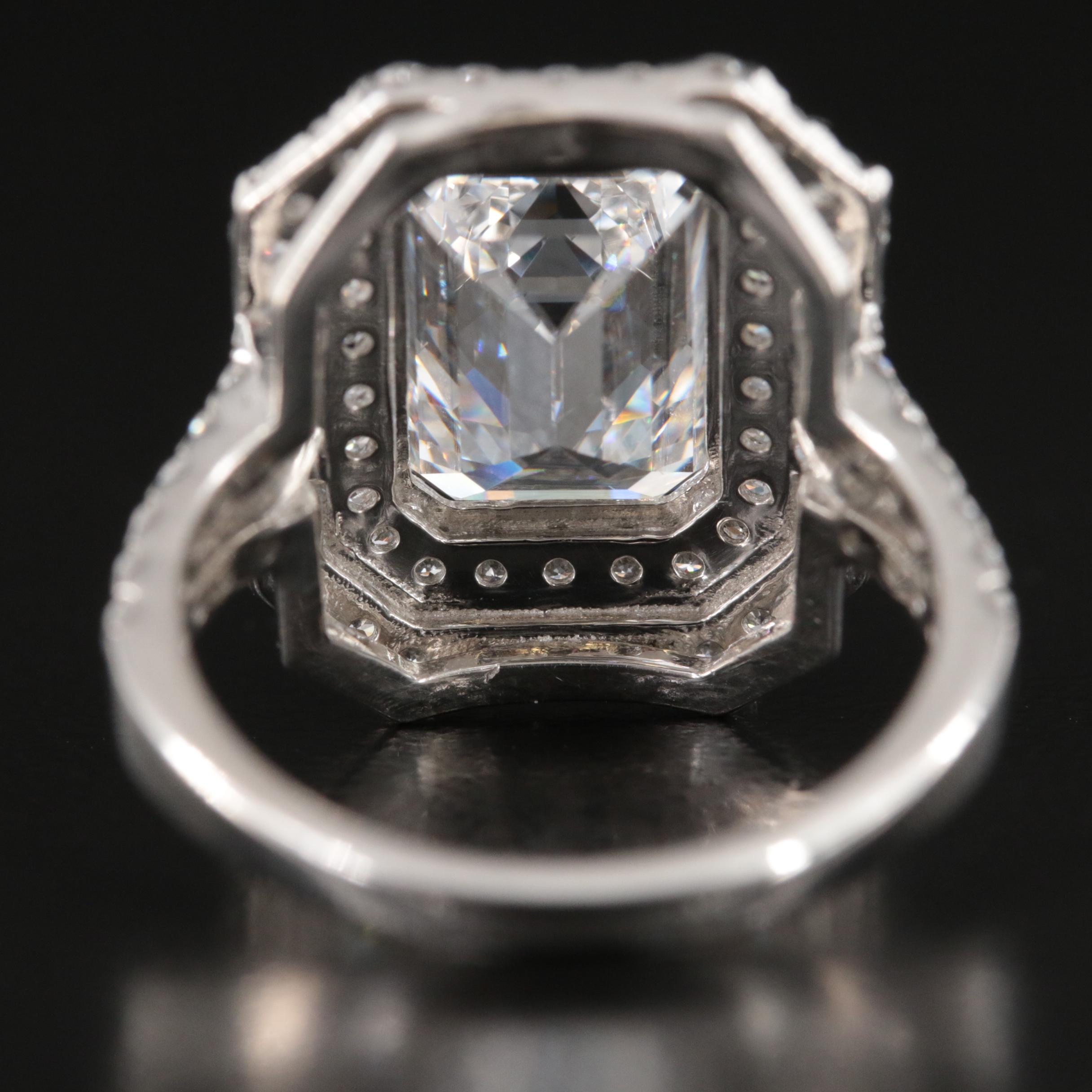 Platinum 6.58 CTW Lab Grown Diamond Ring with IGI Report