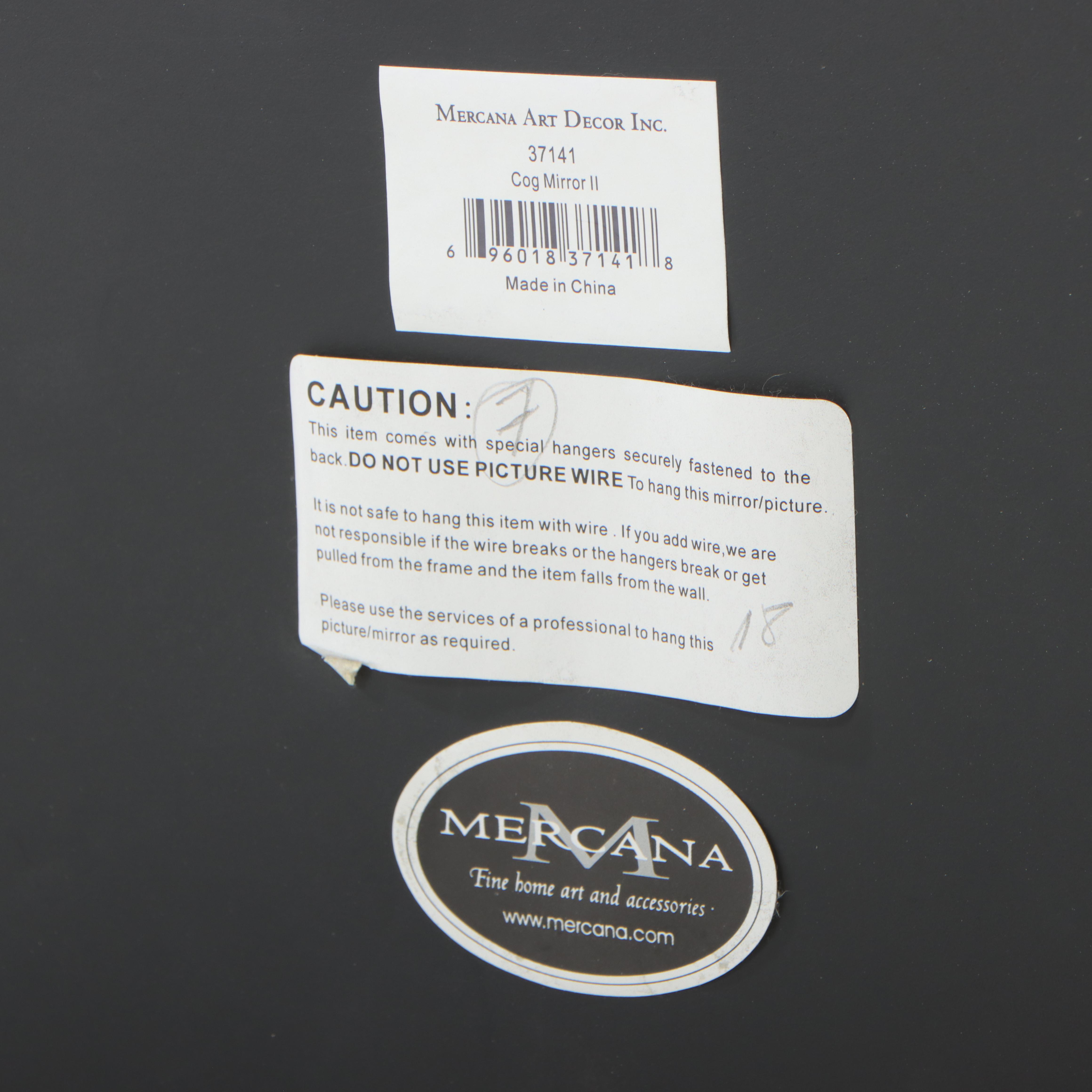 Three Mercana Industrial Style Graduated "Cog" Mirrors