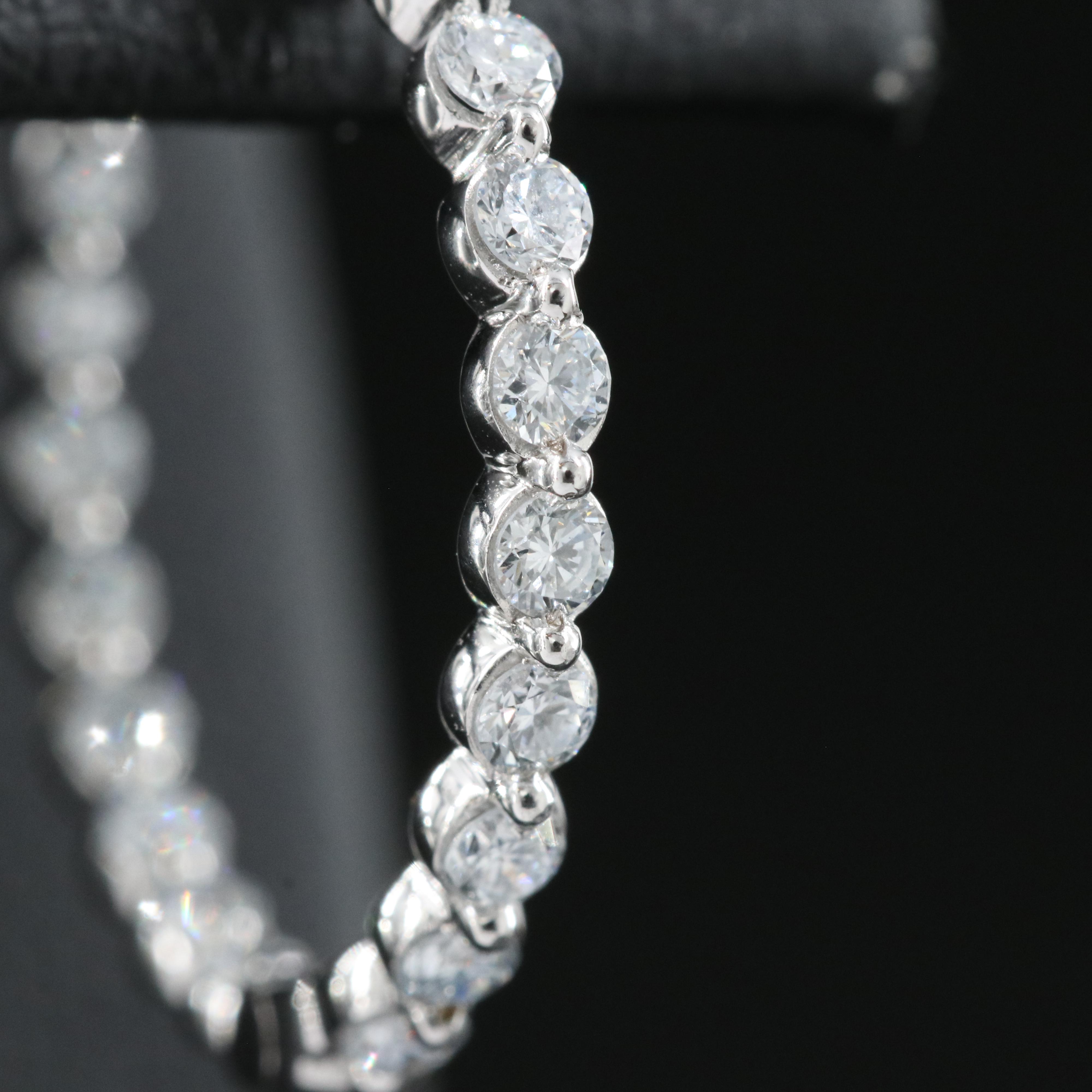 14K 1.00 CTW Lab Grown Diamond Inside Out Hoop Earrings