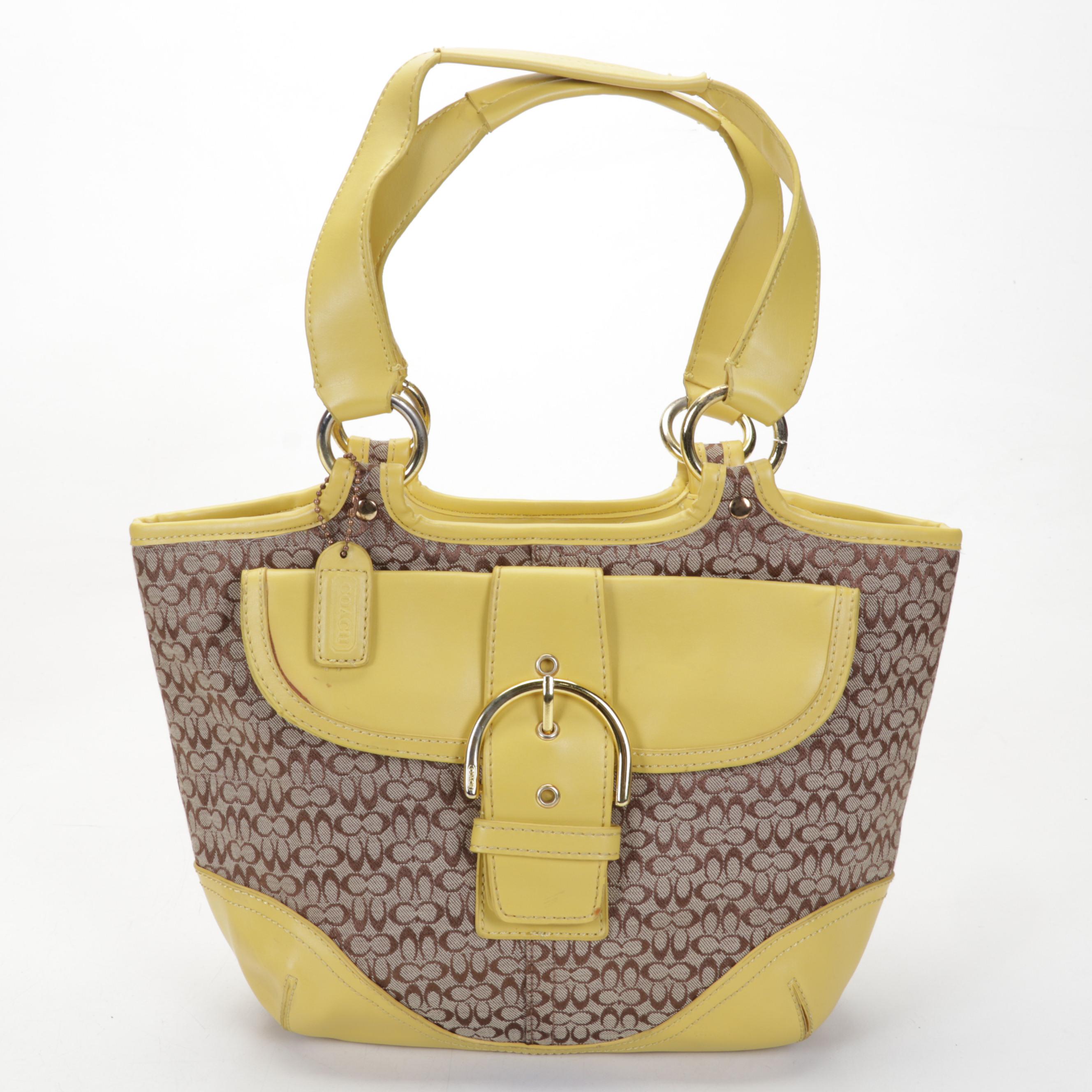 Coach Signature Jacquard and Leather Soho Shoulder Bag with Other Coach Bags