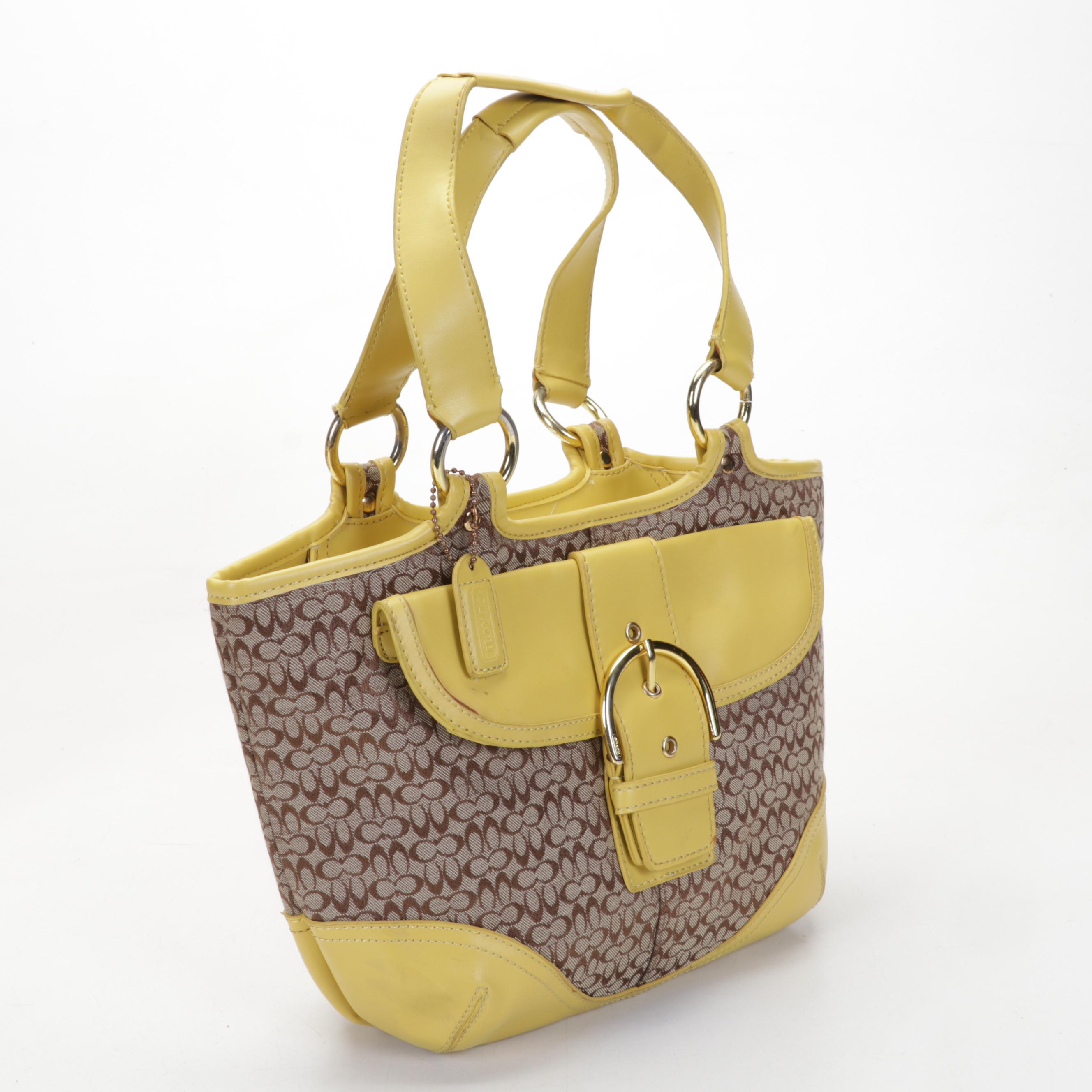 Coach Signature Jacquard and Leather Soho Shoulder Bag with Other Coach Bags