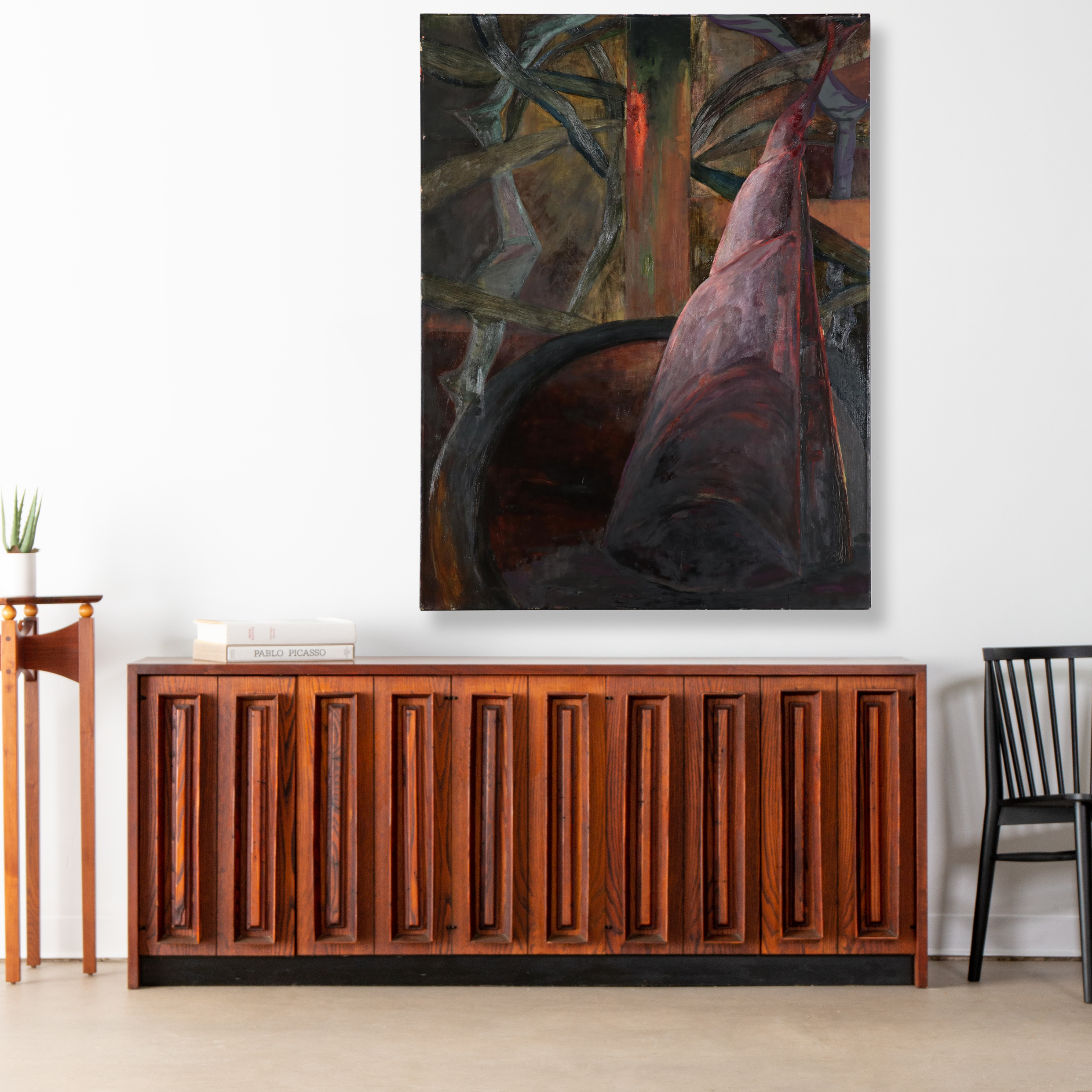 Graham Campbell Formidable Oil Painting "Maypole," 1986