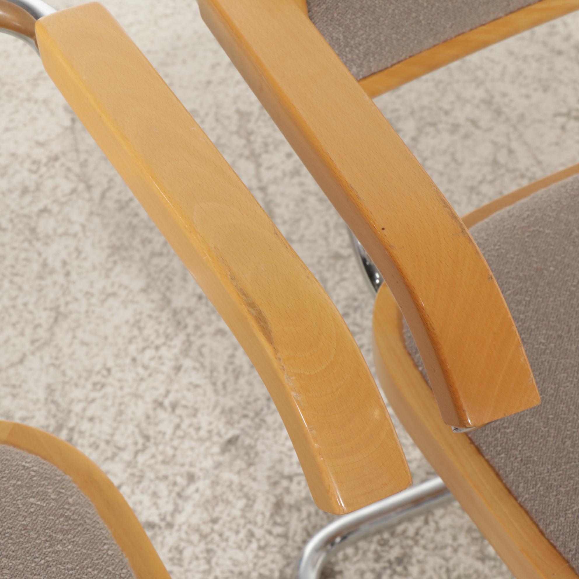 Six Marcel Breuer for Gordon International Cantilever Armchairs