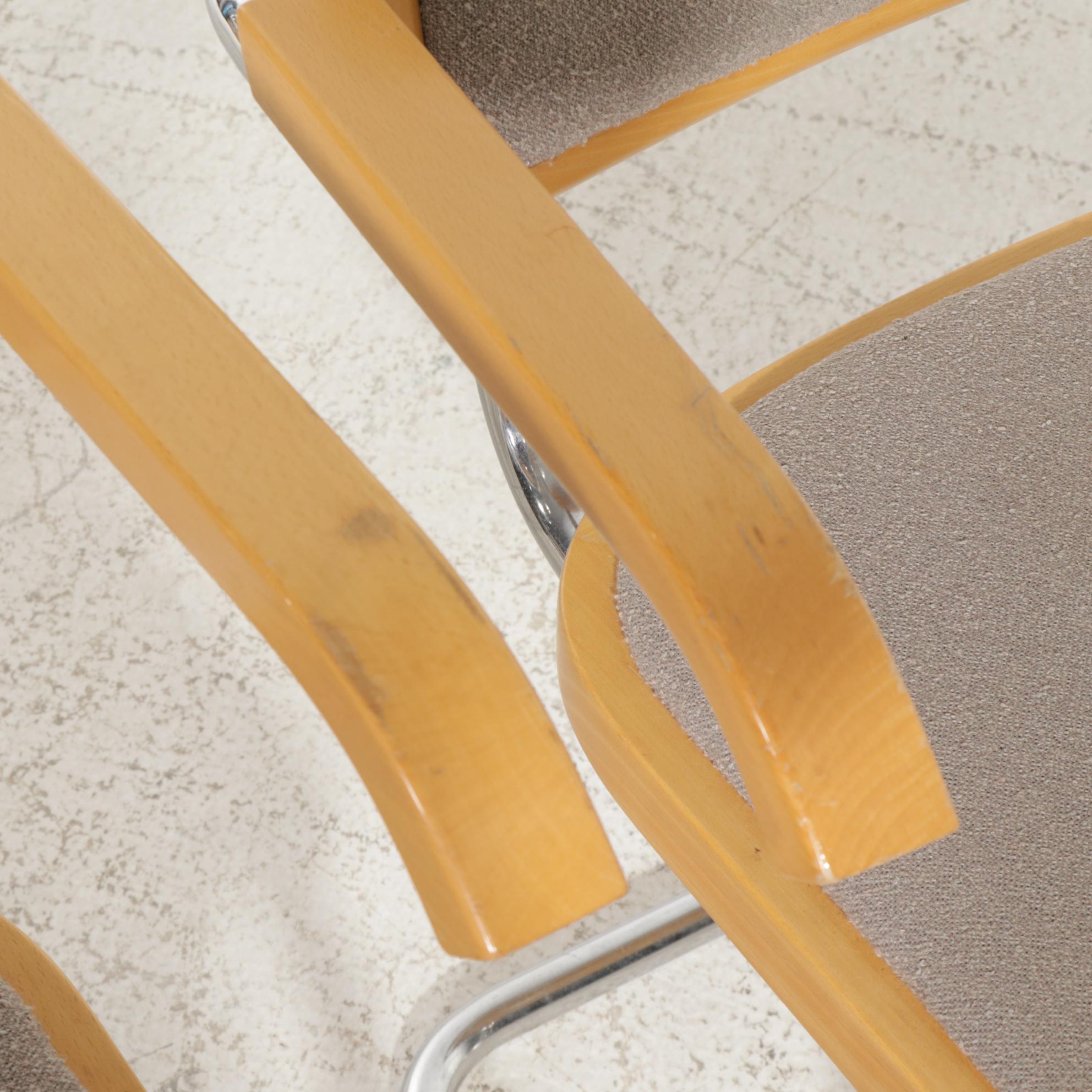 Six Marcel Breuer for Gordon International Cantilever Armchairs