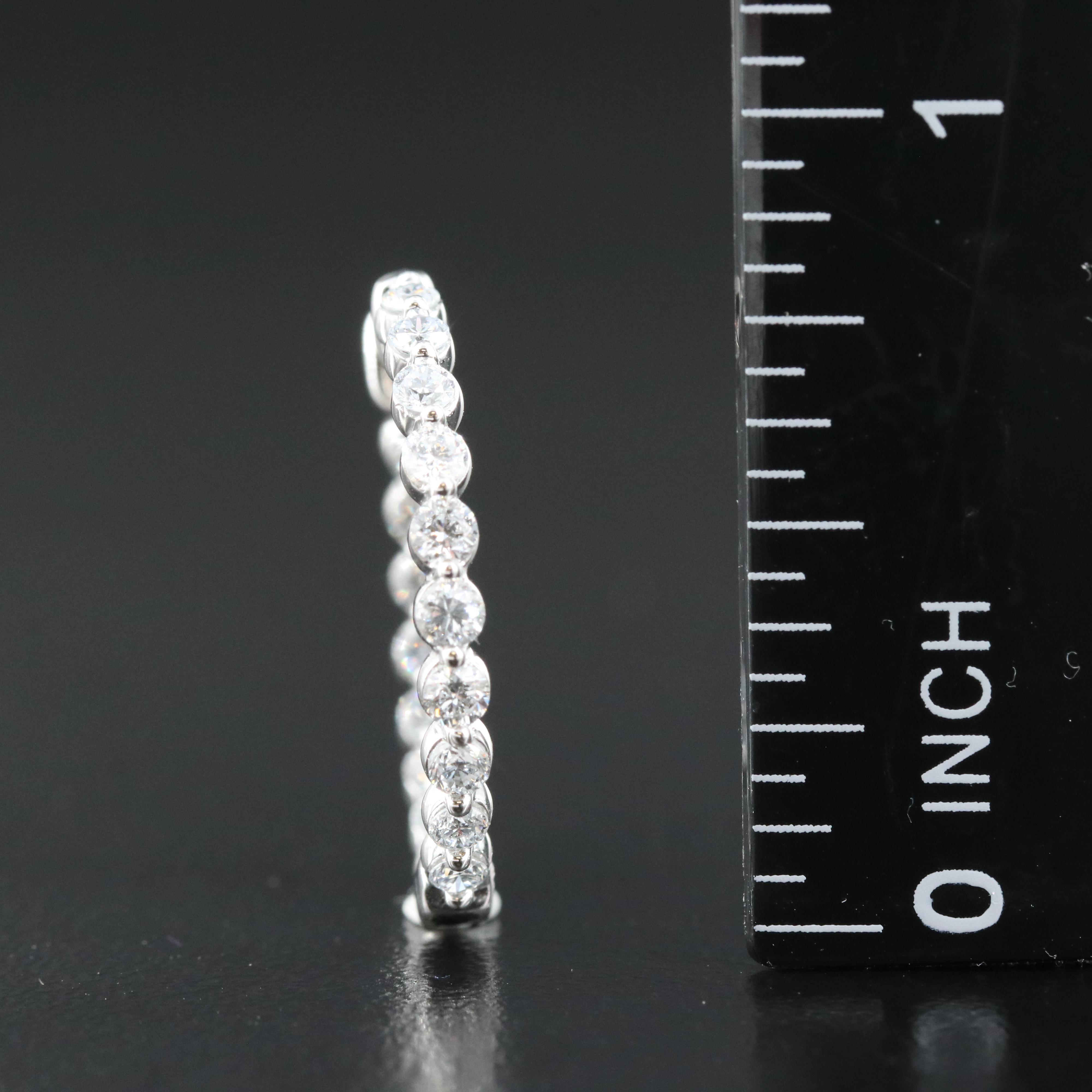 14K 1.00 CTW Lab Grown Diamond Inside Out Hoop Earrings