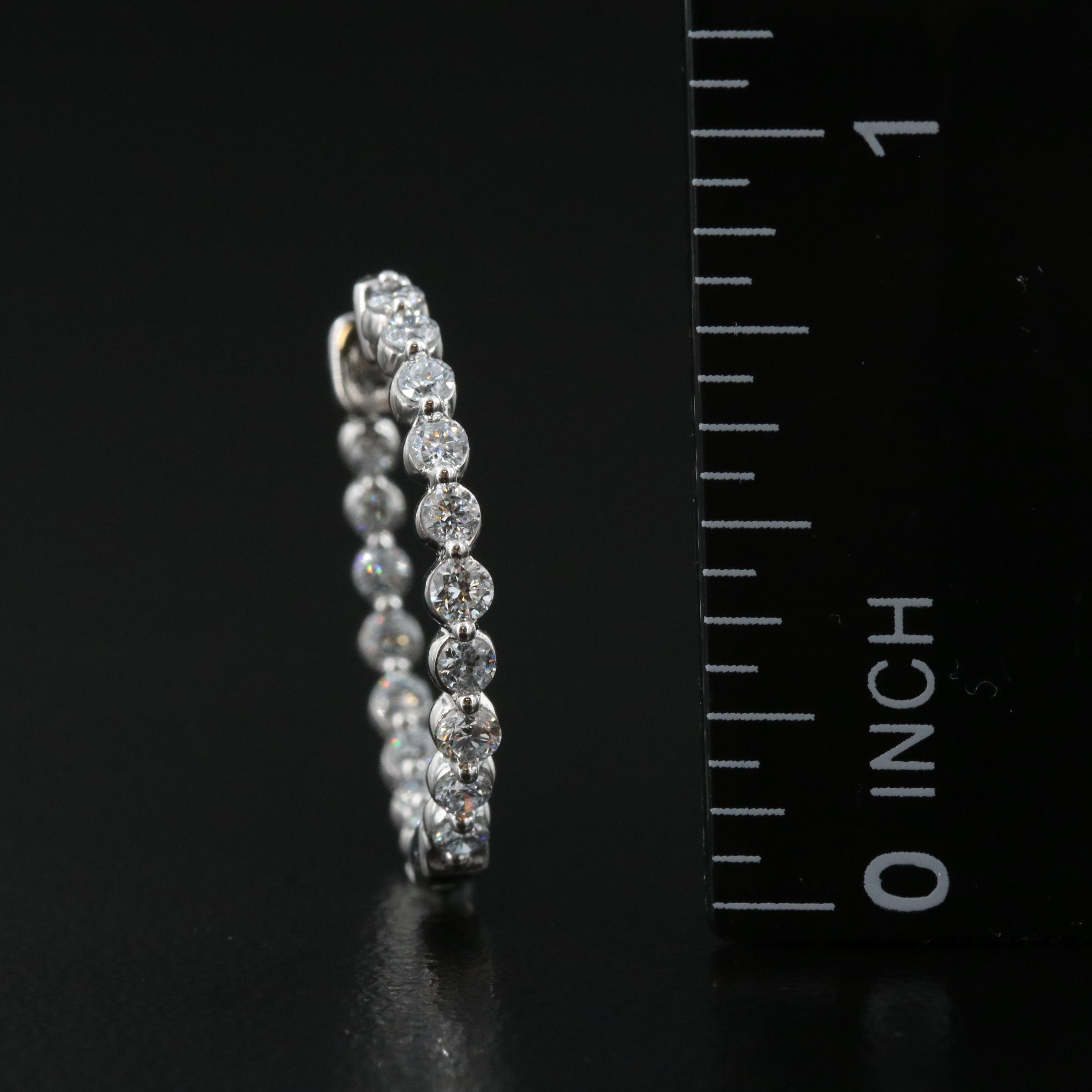 14K 1.00 CTW Lab Grown Diamond Inside Out Hoop Earrings