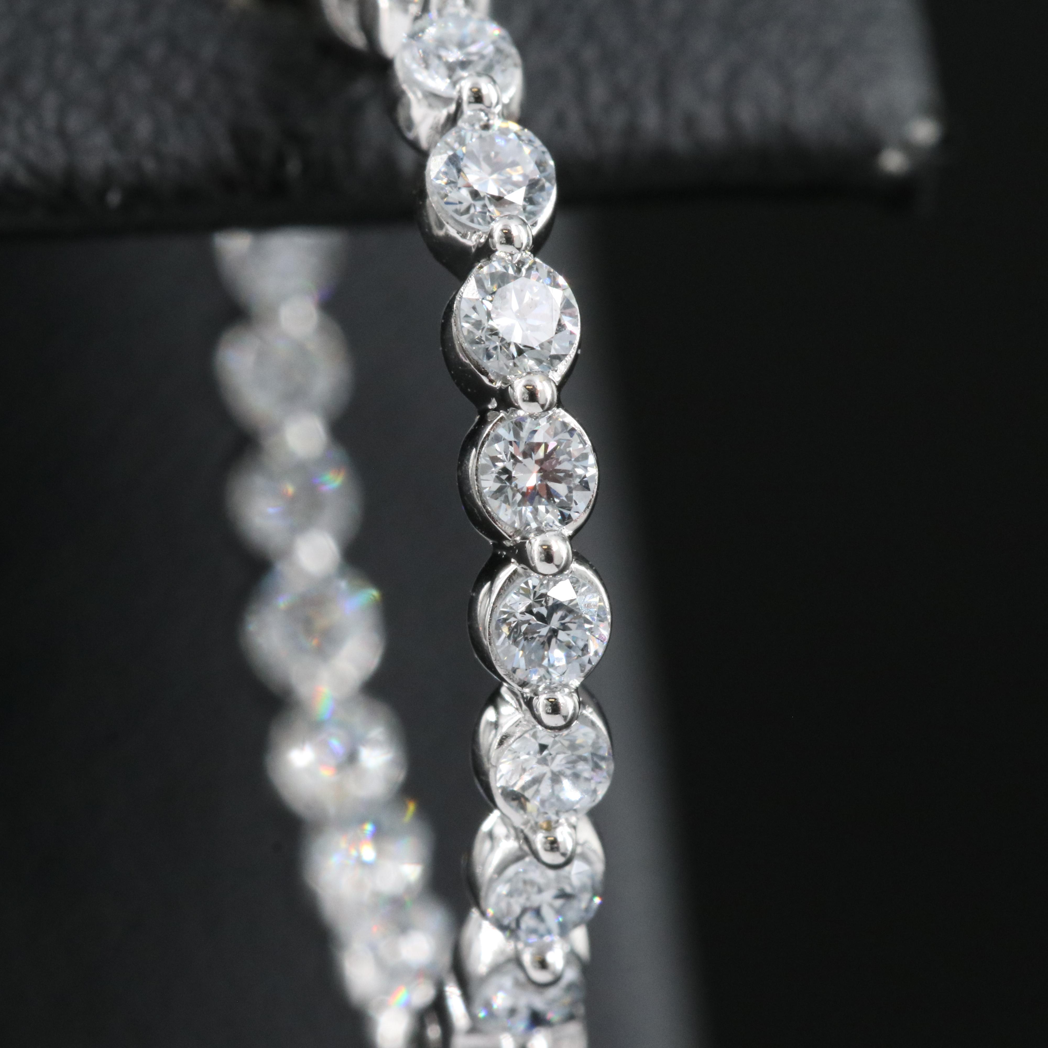 14K 1.00 CTW Lab Grown Diamond Inside Out Hoop Earrings