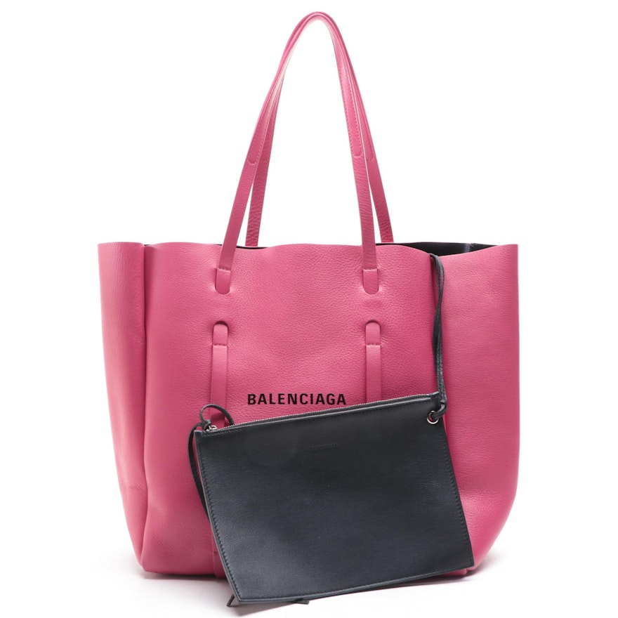 Balenciaga Small Everyday Tote in Grained Leather with Pouch