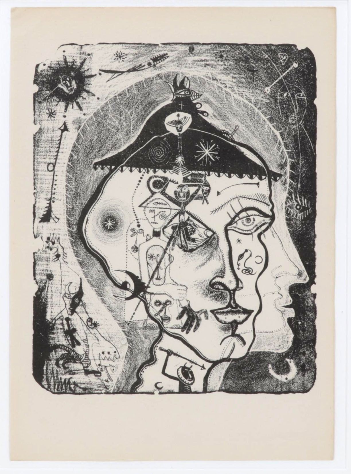 Joan Ponç Lithograph From "Deu Litografies," 1949