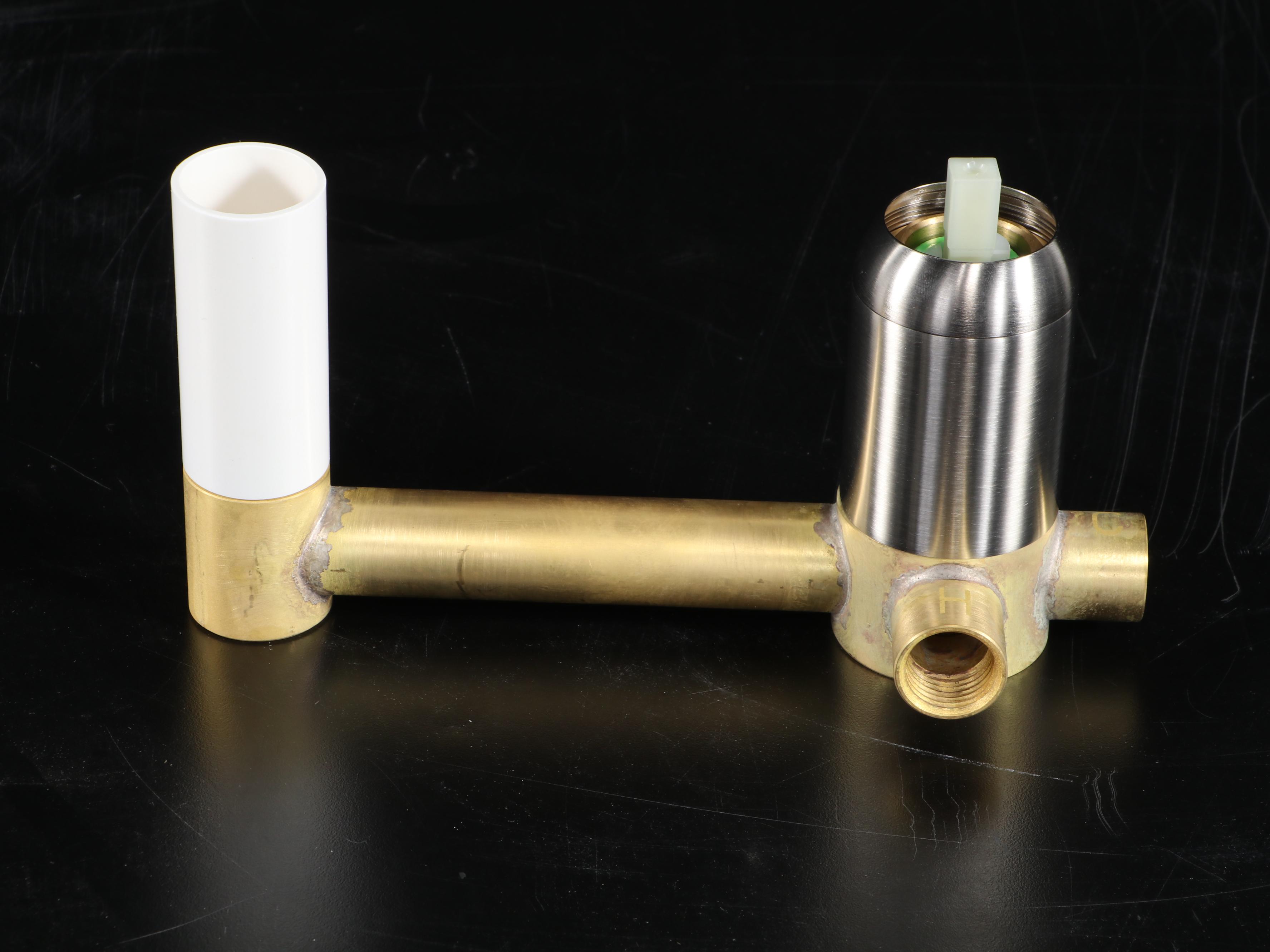 Brushed Nickel Finish Wall-Mount Bathroom Faucet with Matte Resin Vessel Sink