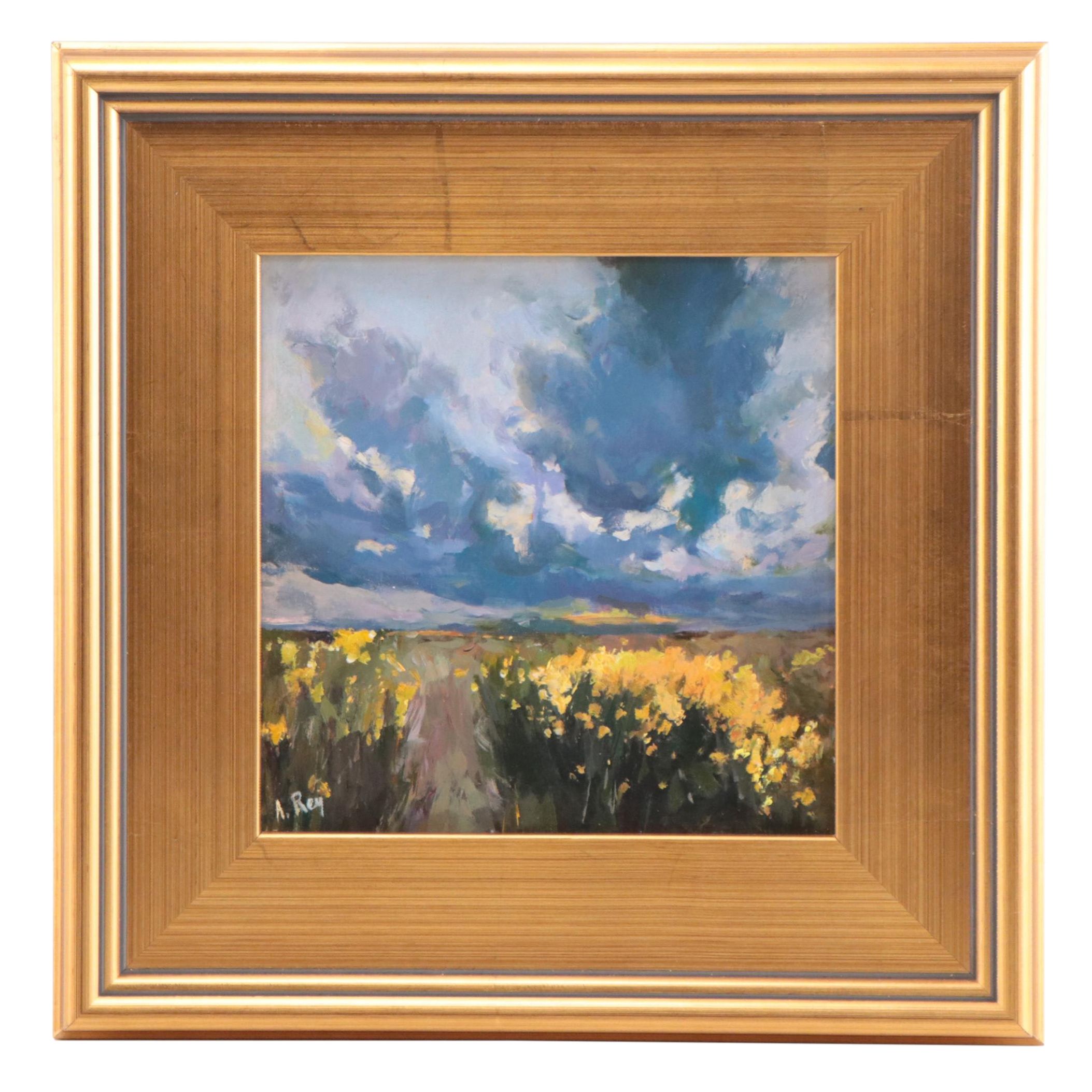 Agnes Rey Oil Painting of Landscape, 2023