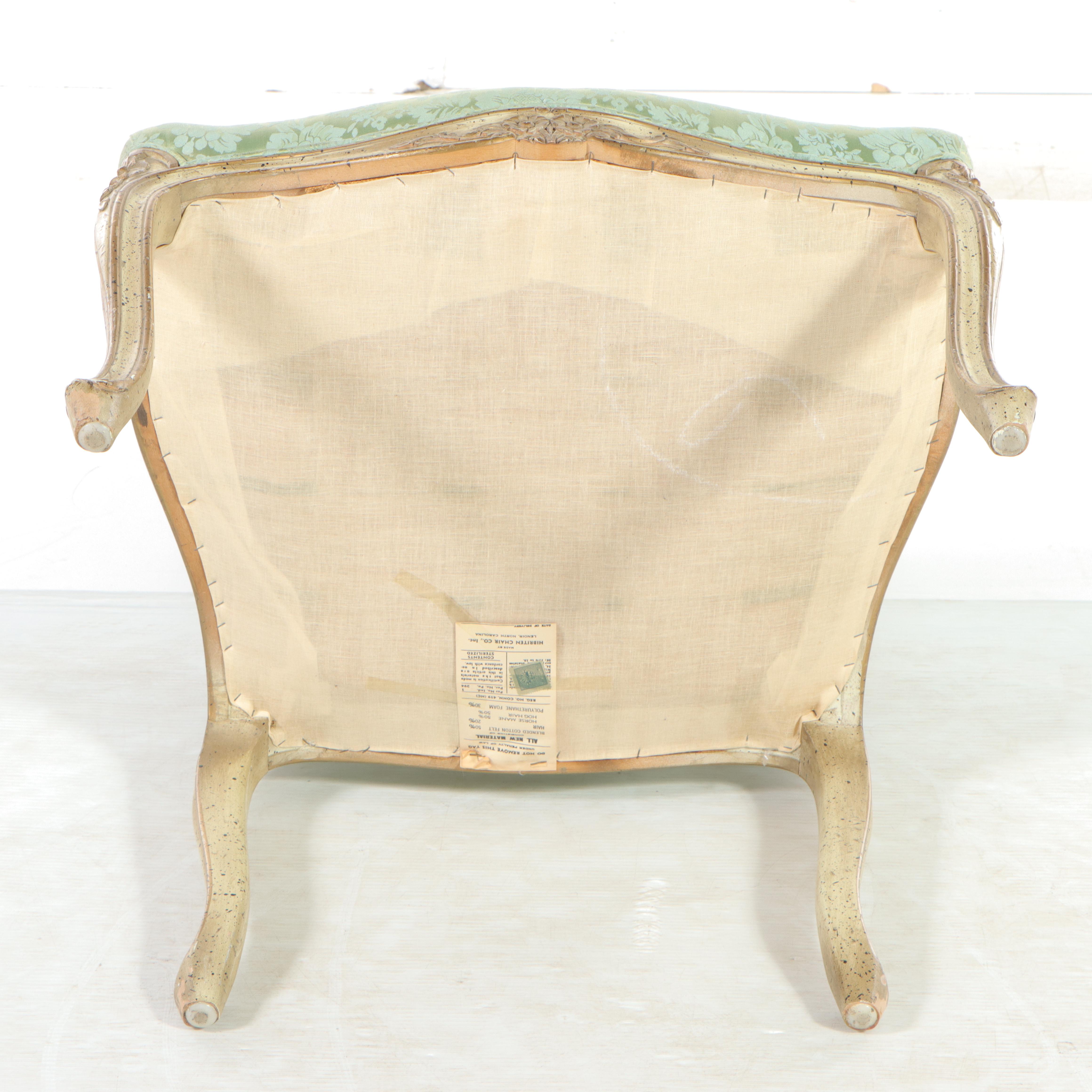 Hibriten Chair Co. Louis XV Style Painted Wooden Fauteuil, Mid-Late 20th Century