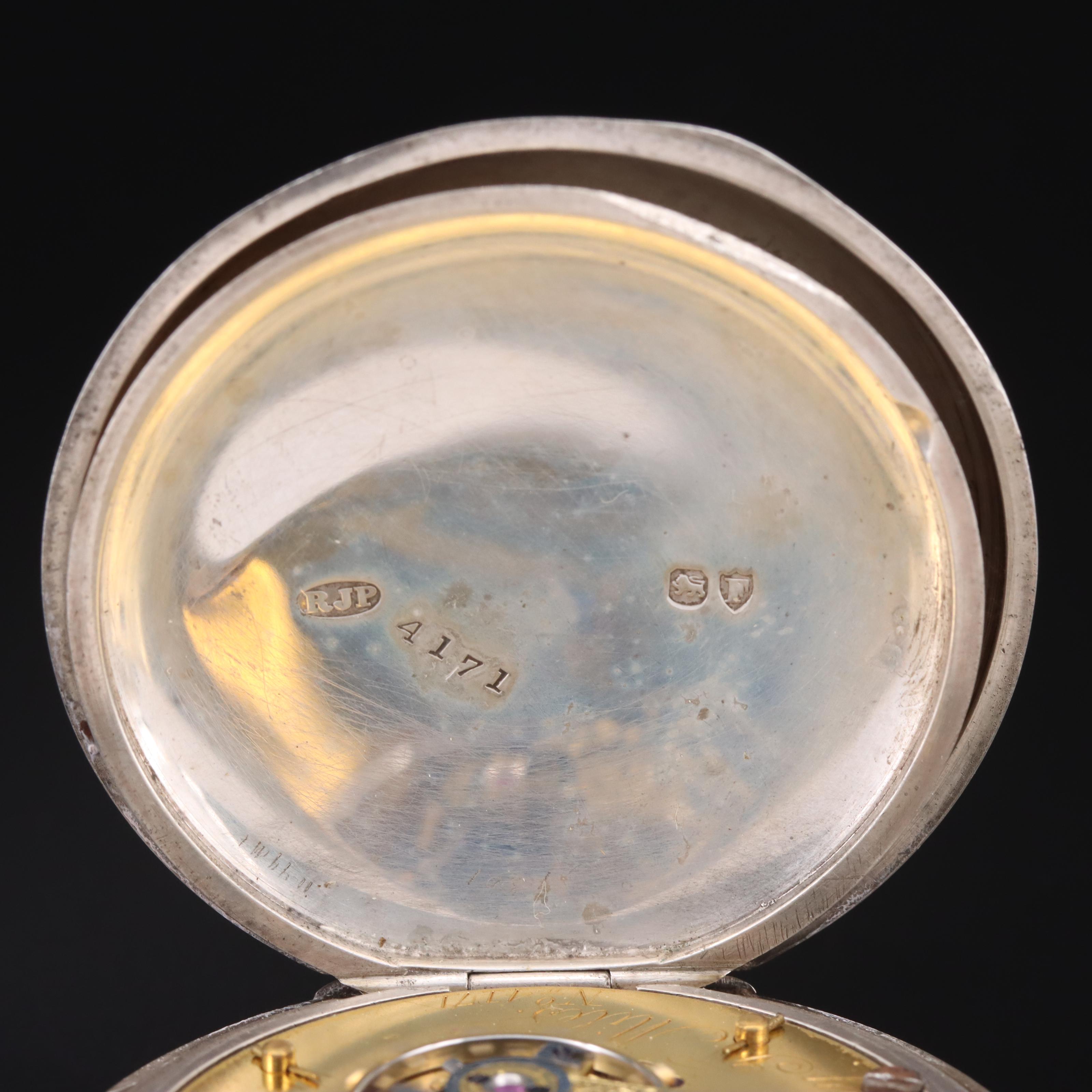 1881-82 Henry Miles of London Sterling Silver Pocket Watch