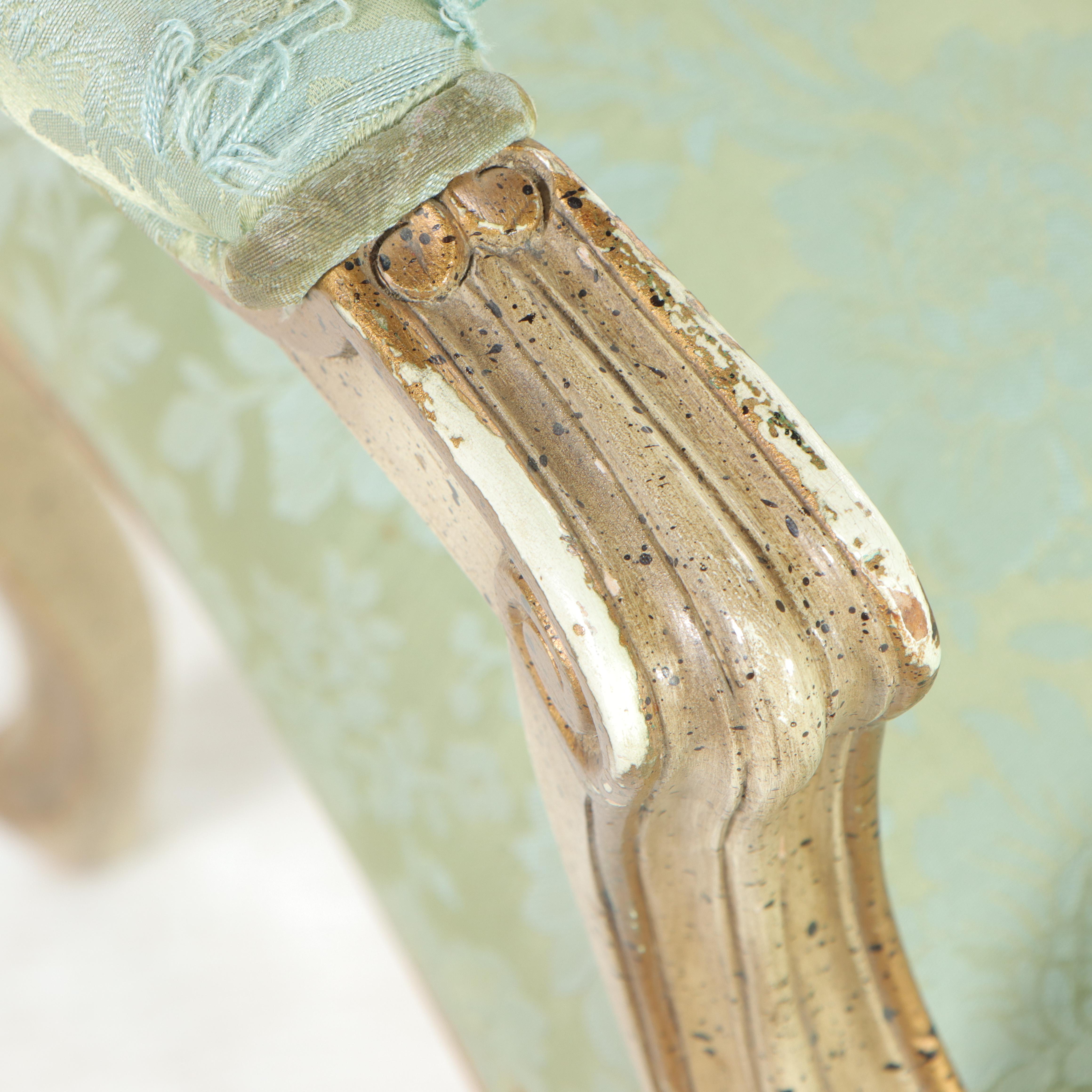 Hibriten Chair Co. Louis XV Style Painted Wooden Fauteuil, Mid-Late 20th Century