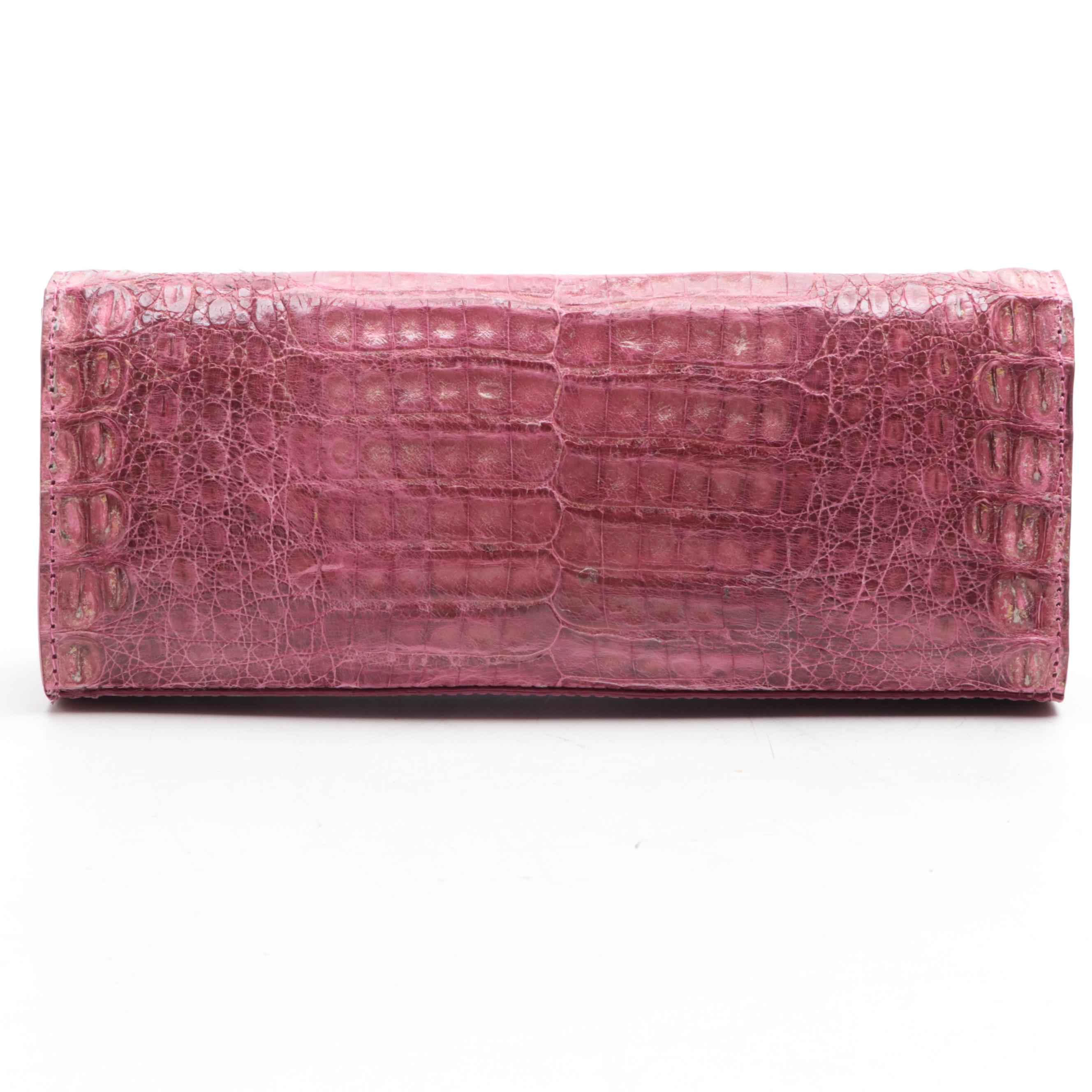 Kathryn Allen Clutch in Crocodile Skin