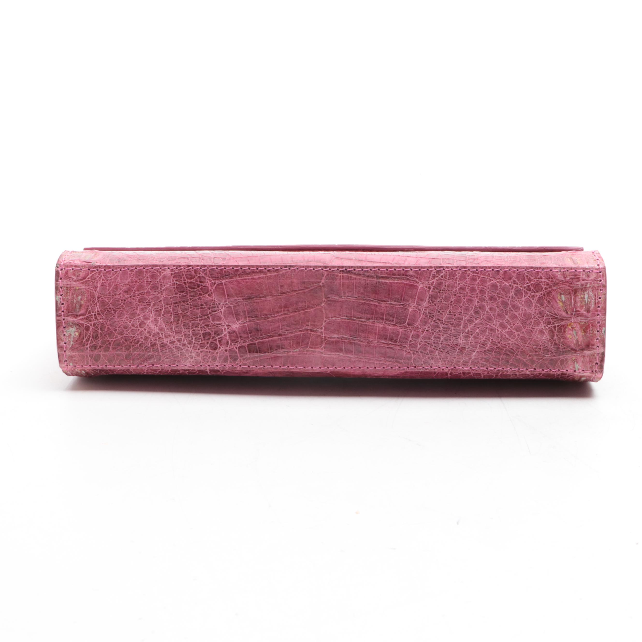 Kathryn Allen Clutch in Crocodile Skin