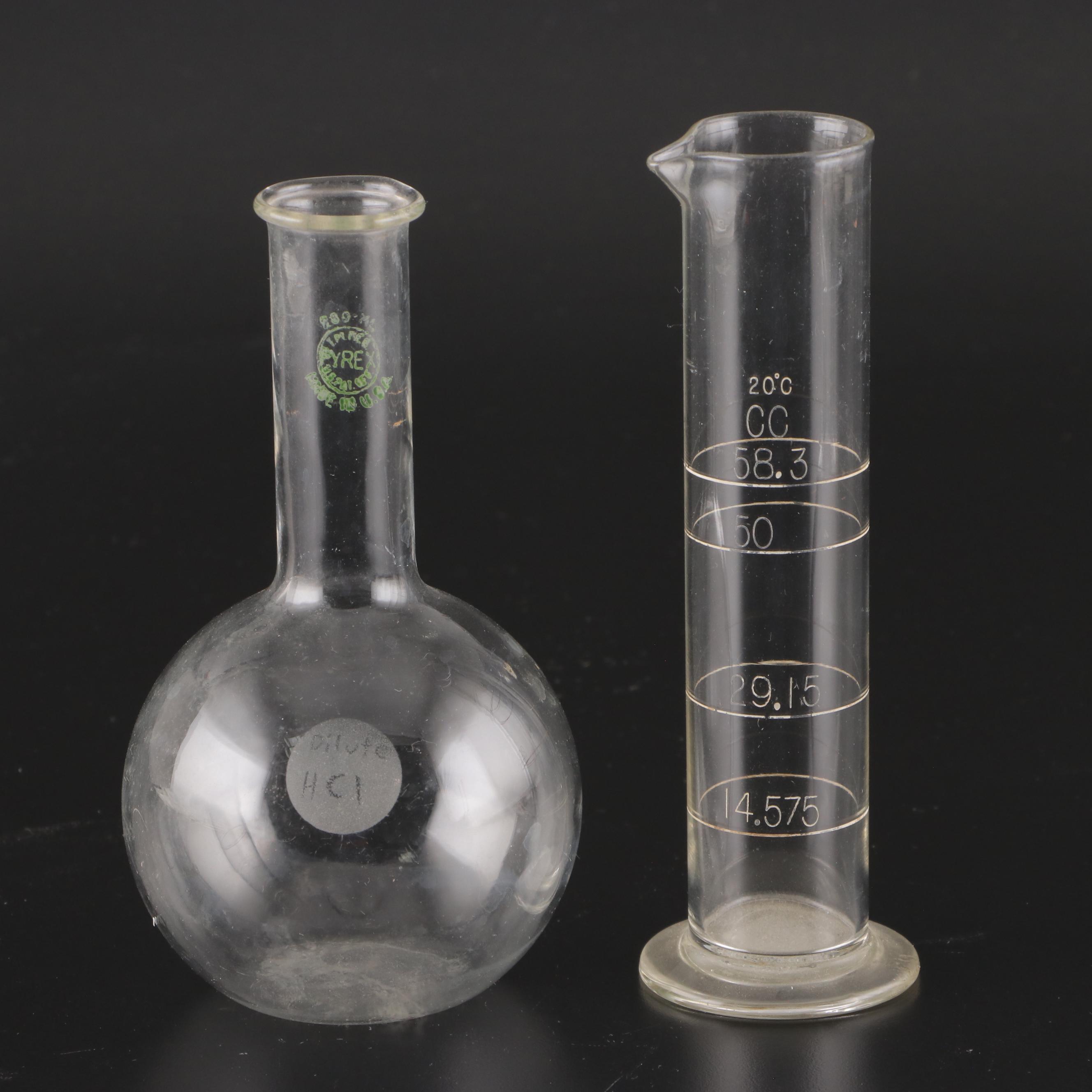 Pyrex, Kimax with Other Laboratory and Apothecary Glassware and Jars