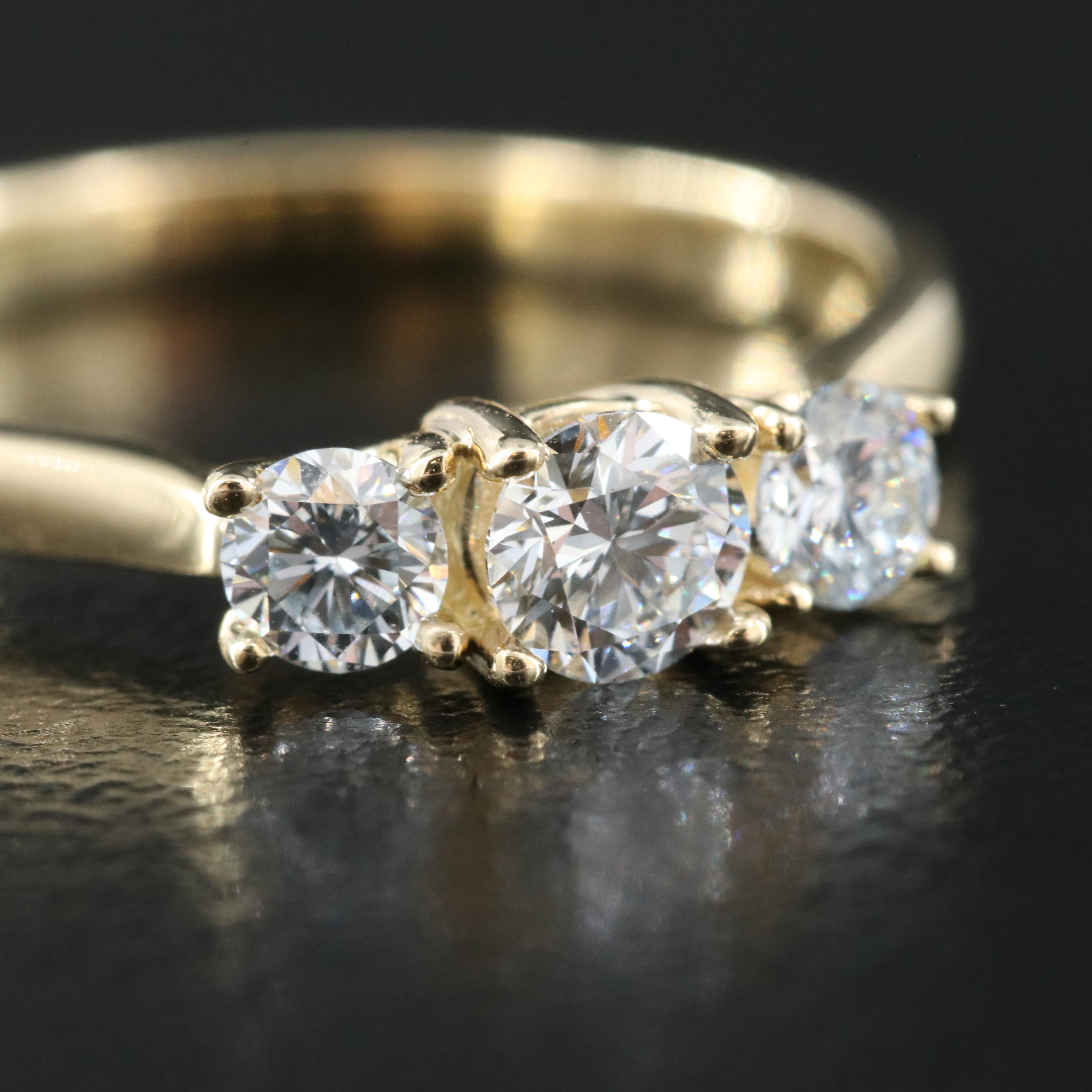 14K 0.49 CTW Lab Grown Diamond Ring with IGI Report