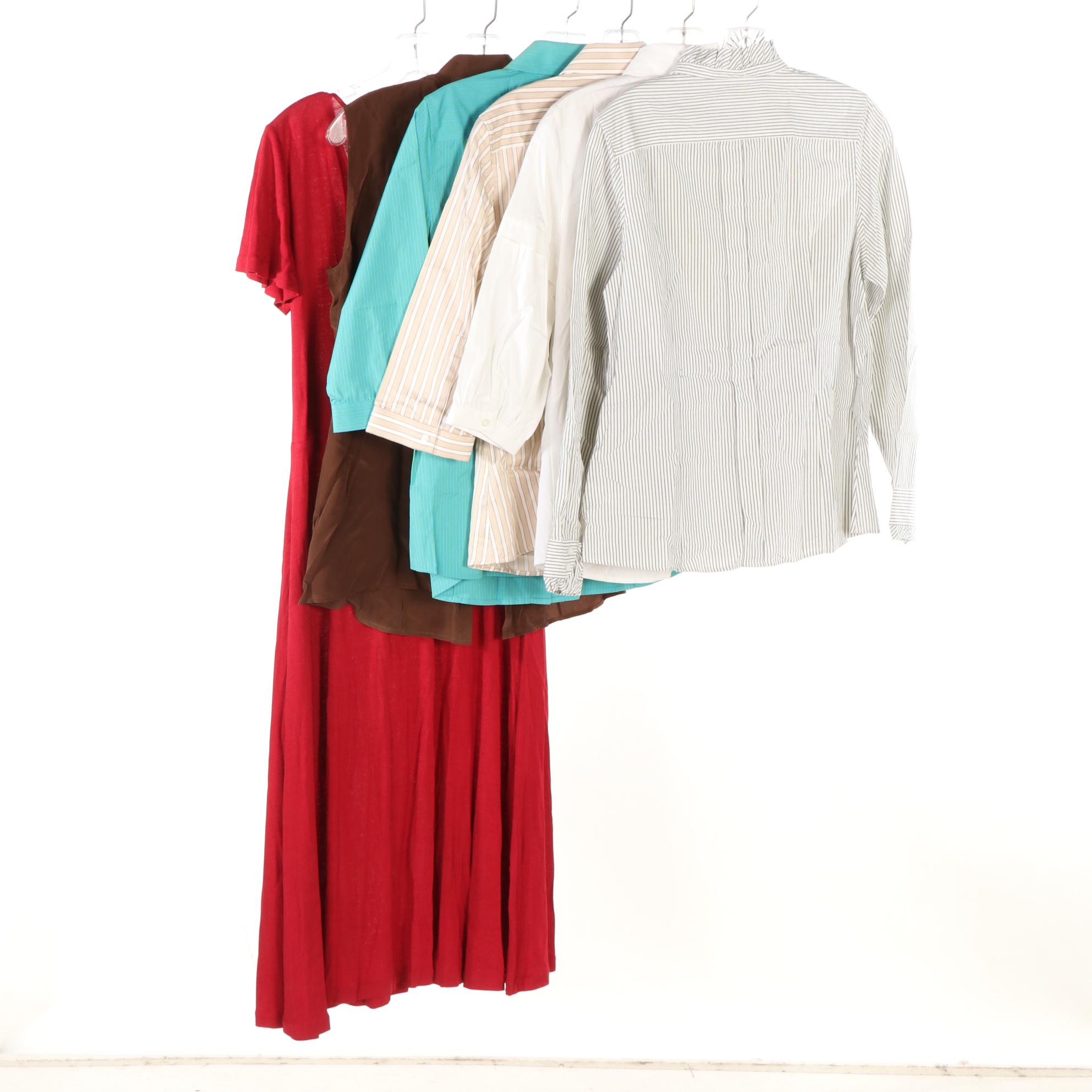 Thomas Pink Button-Down Shirts and Lauren Ralph Lauren Faux Wrap Dress