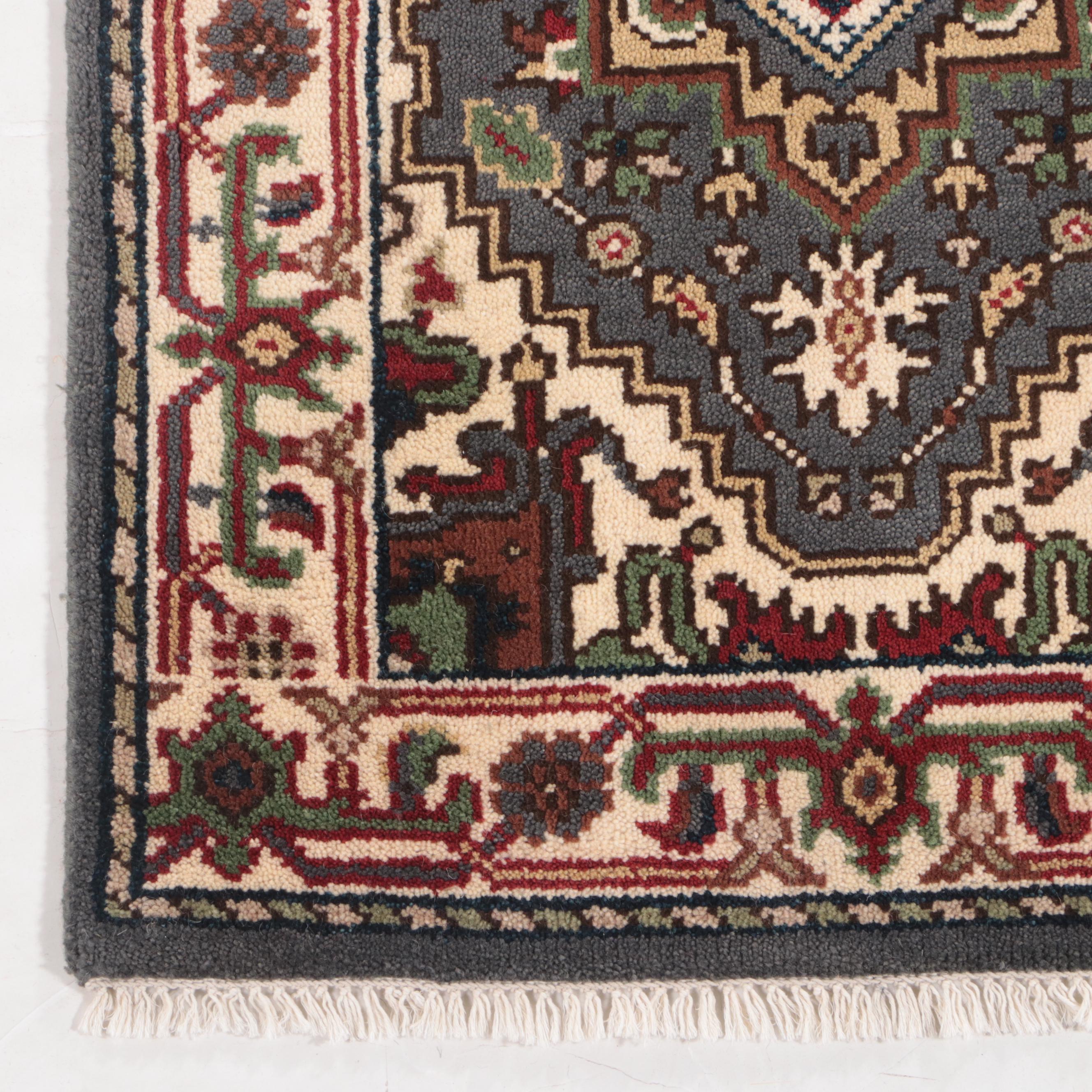 2'6 x 14'1 Hand-Knotted Indo-Persian Heriz Serapi Carpet Runner