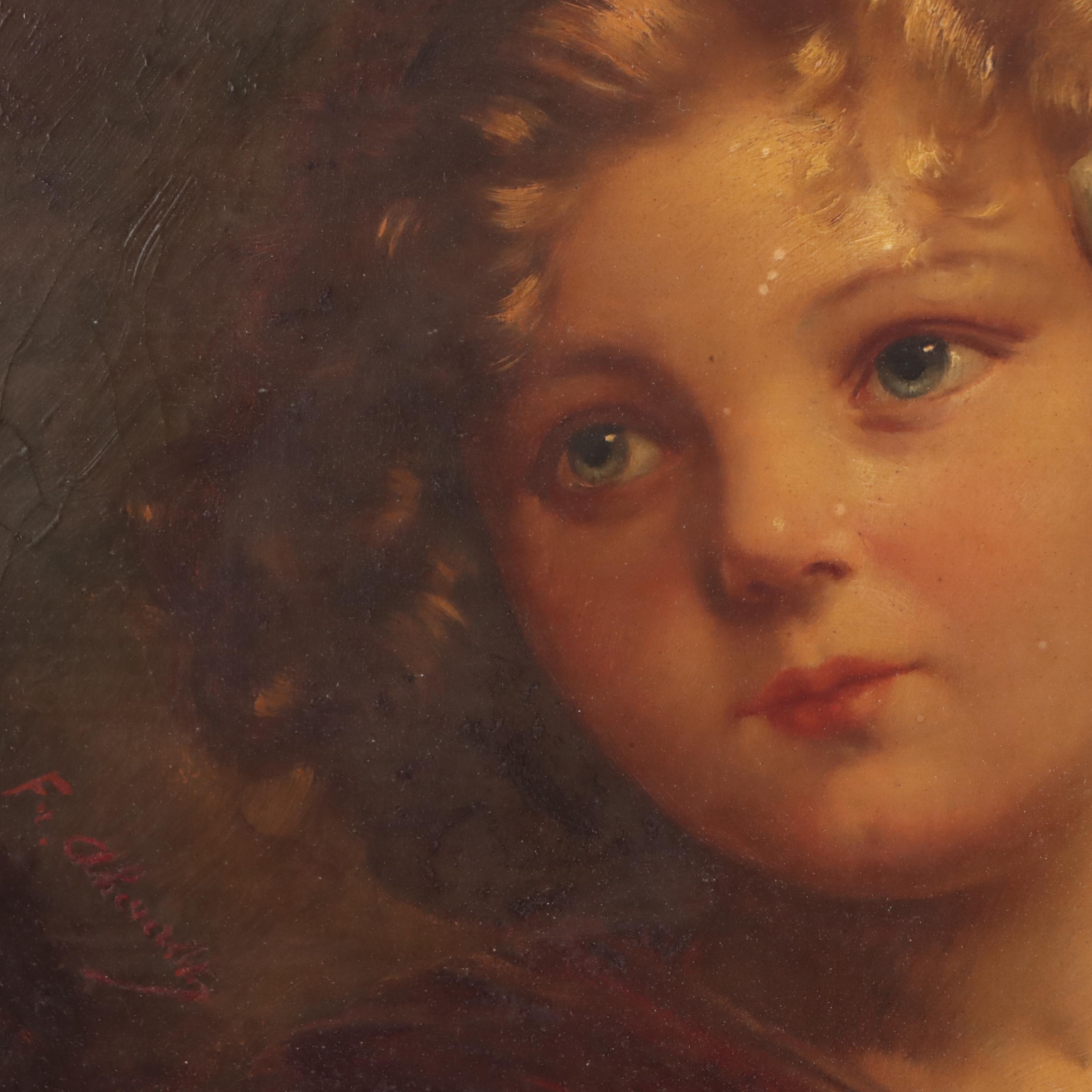 Fr. Ahrendt Portrait Oil Painting of Child "Angelica"