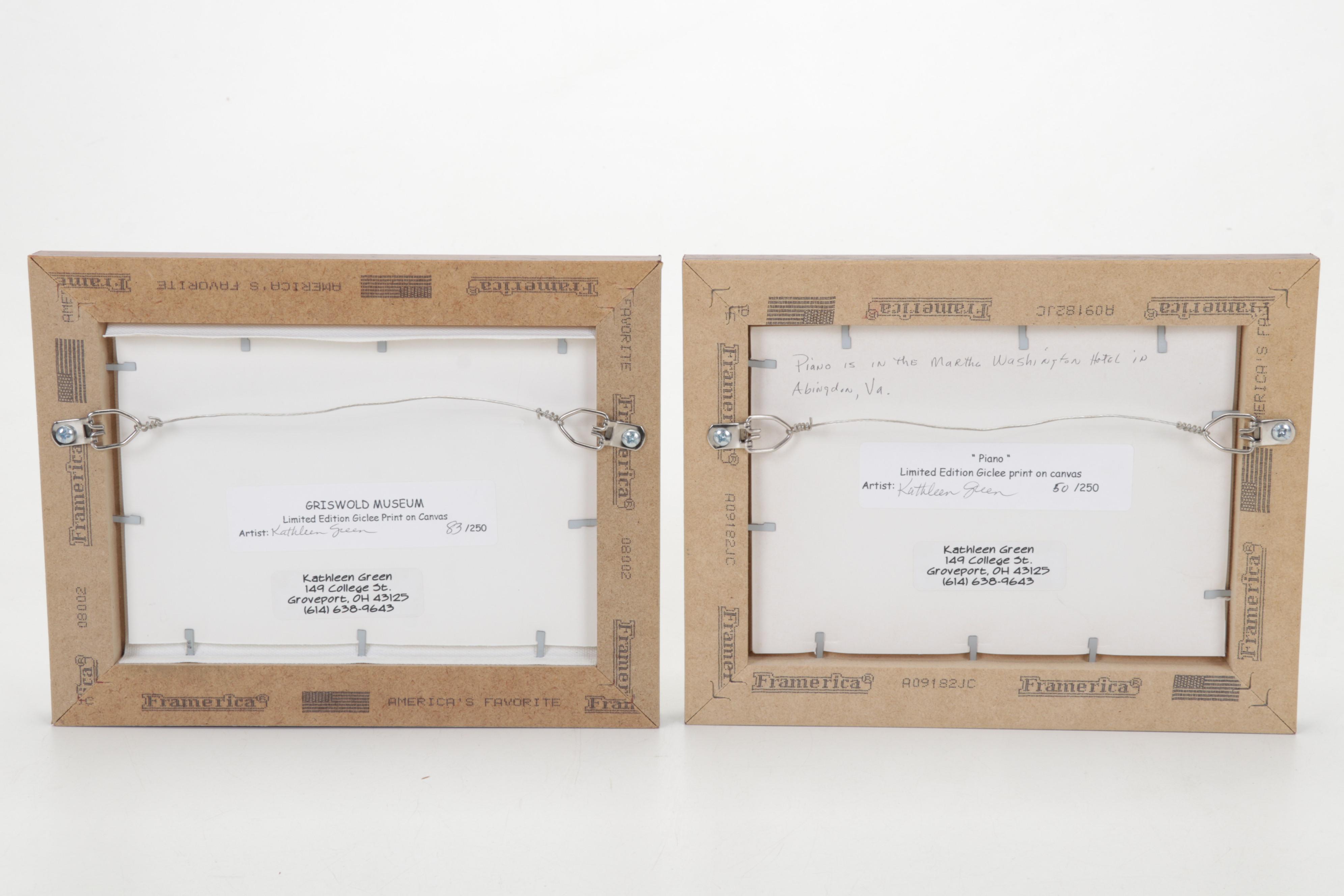 Kathleen Green Giclées "Griswold Museum" and "Piano," 21st Century