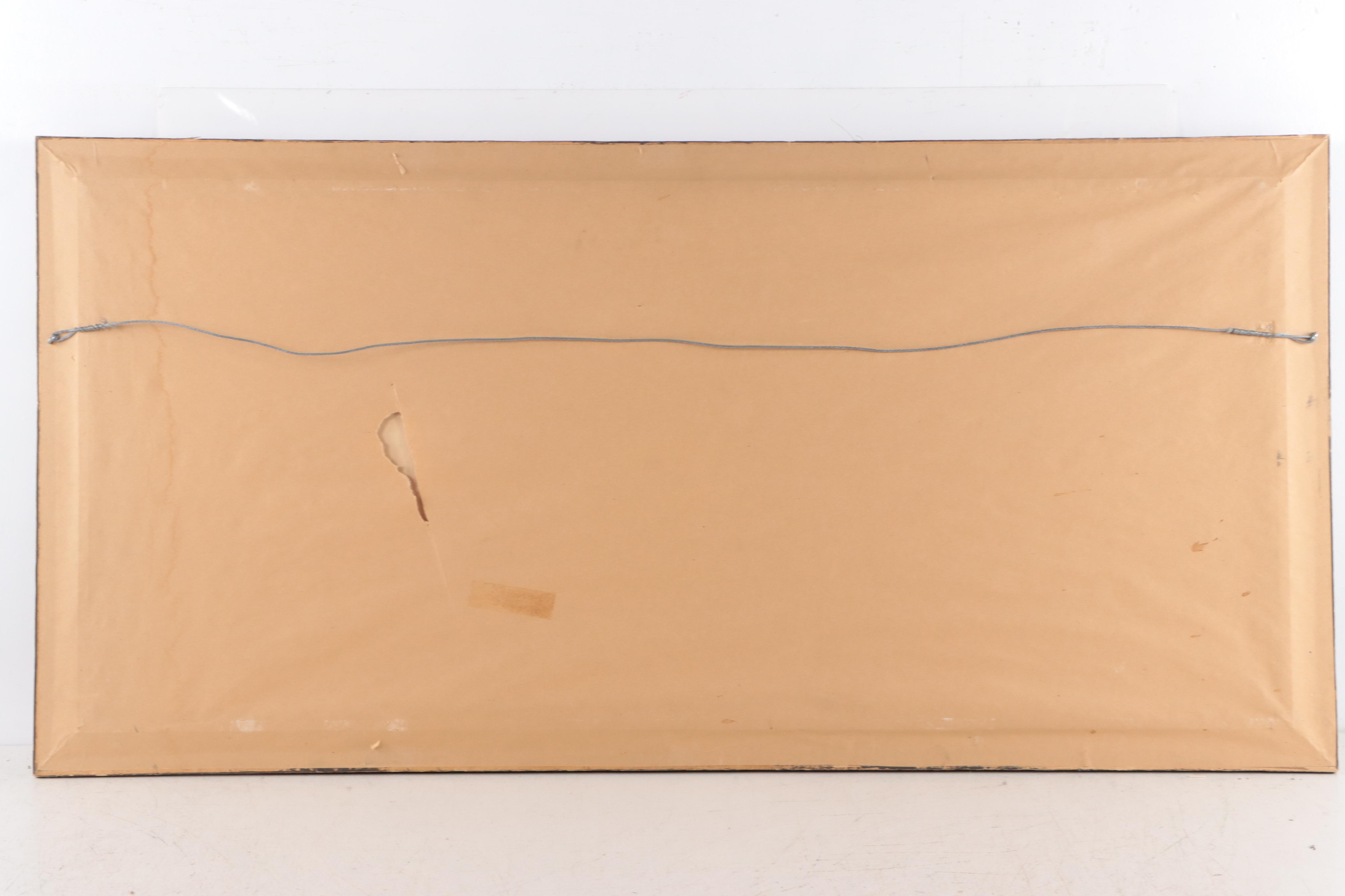 Indonesian School Gouache Painting of Market Scene