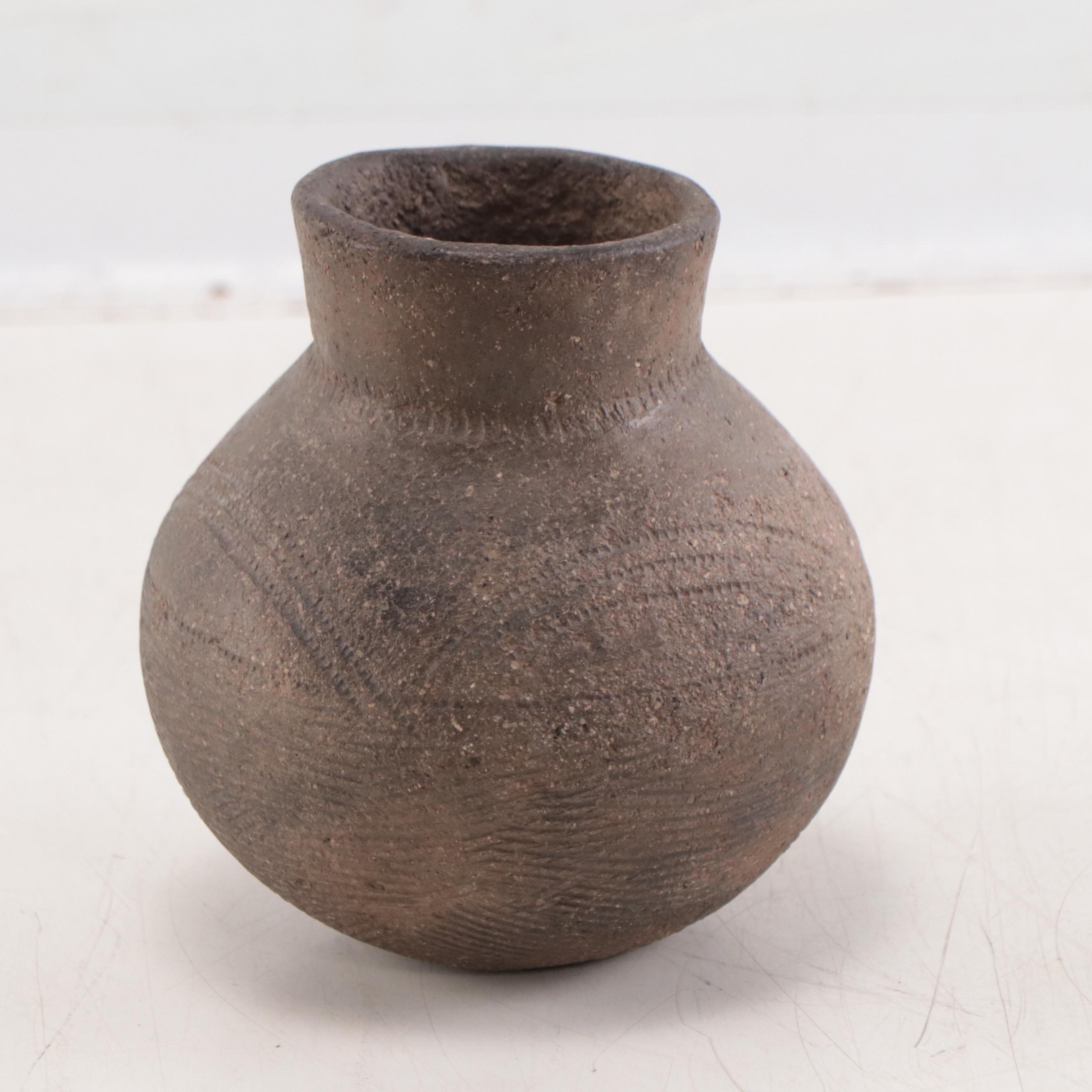 Lobi Earthenware Pots With Geometric Designs, Burkina Faso