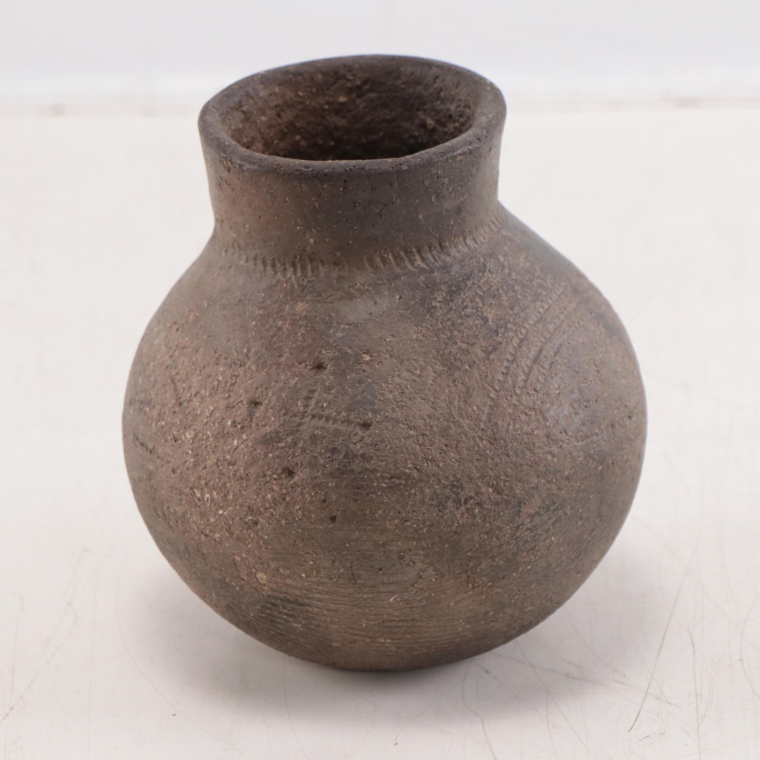 Lobi Earthenware Pots With Geometric Designs, Burkina Faso