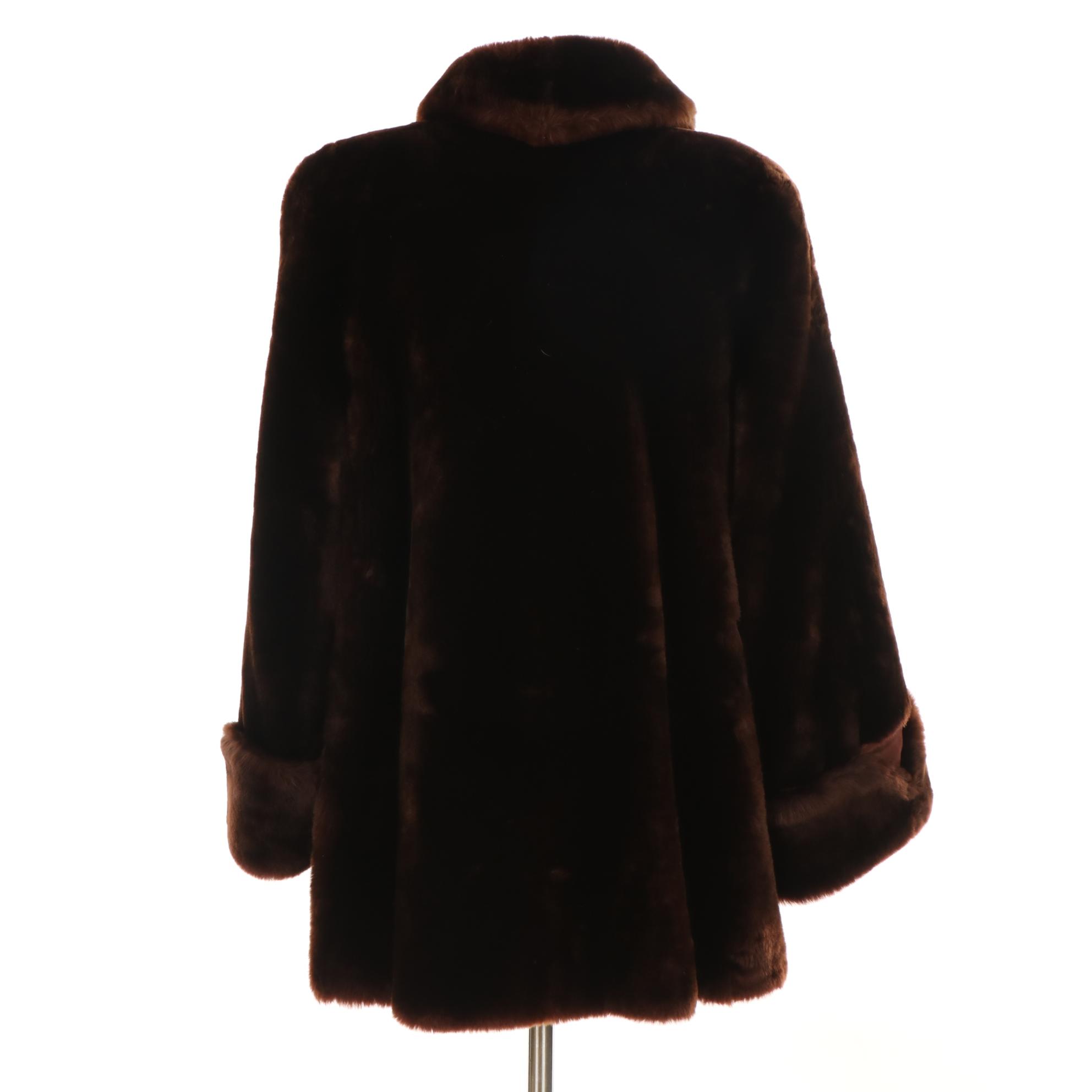 Mahogany Mouton Fur Jacket by Lowenthal's