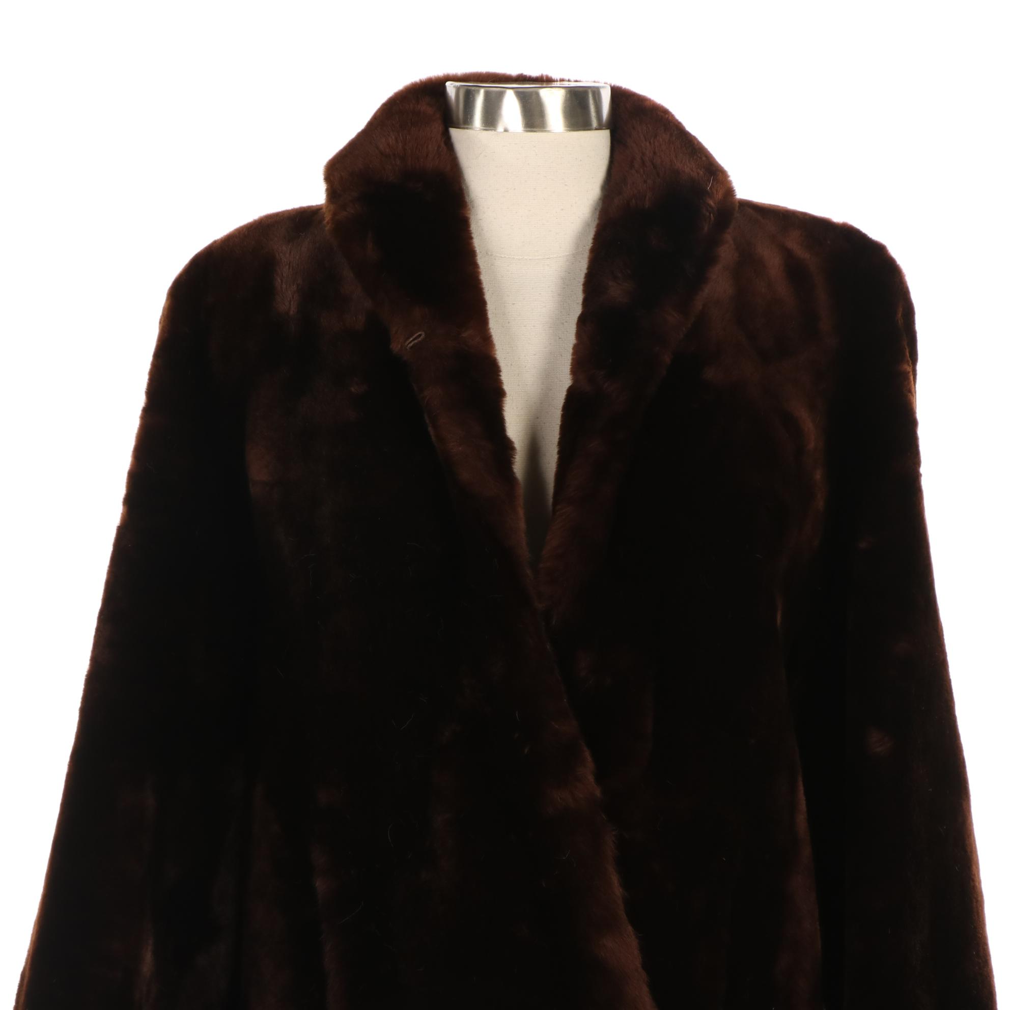 Mahogany Mouton Fur Jacket by Lowenthal's