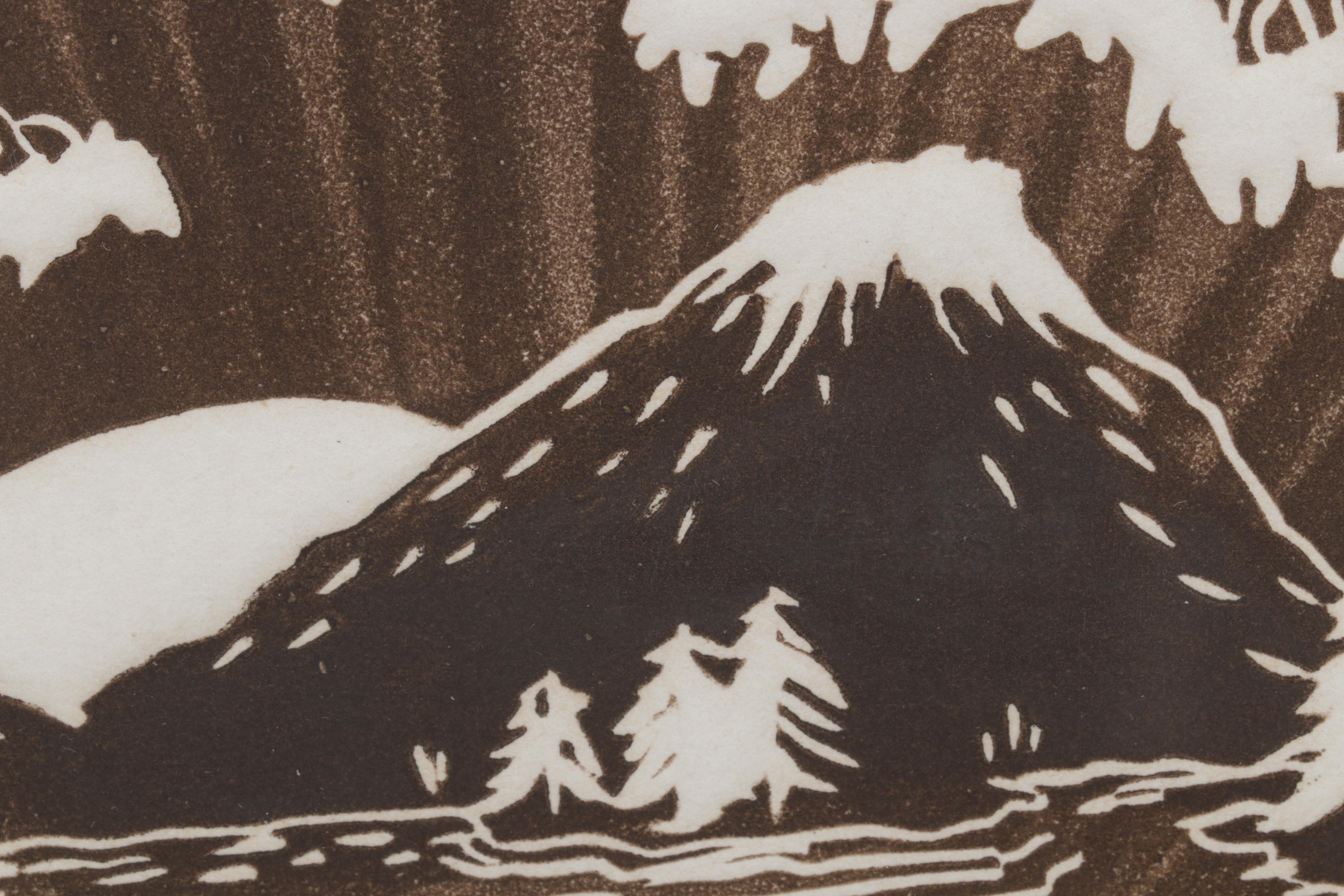 Al Kaufman Embossed Etching "Sunrise Valley," Circa 1980