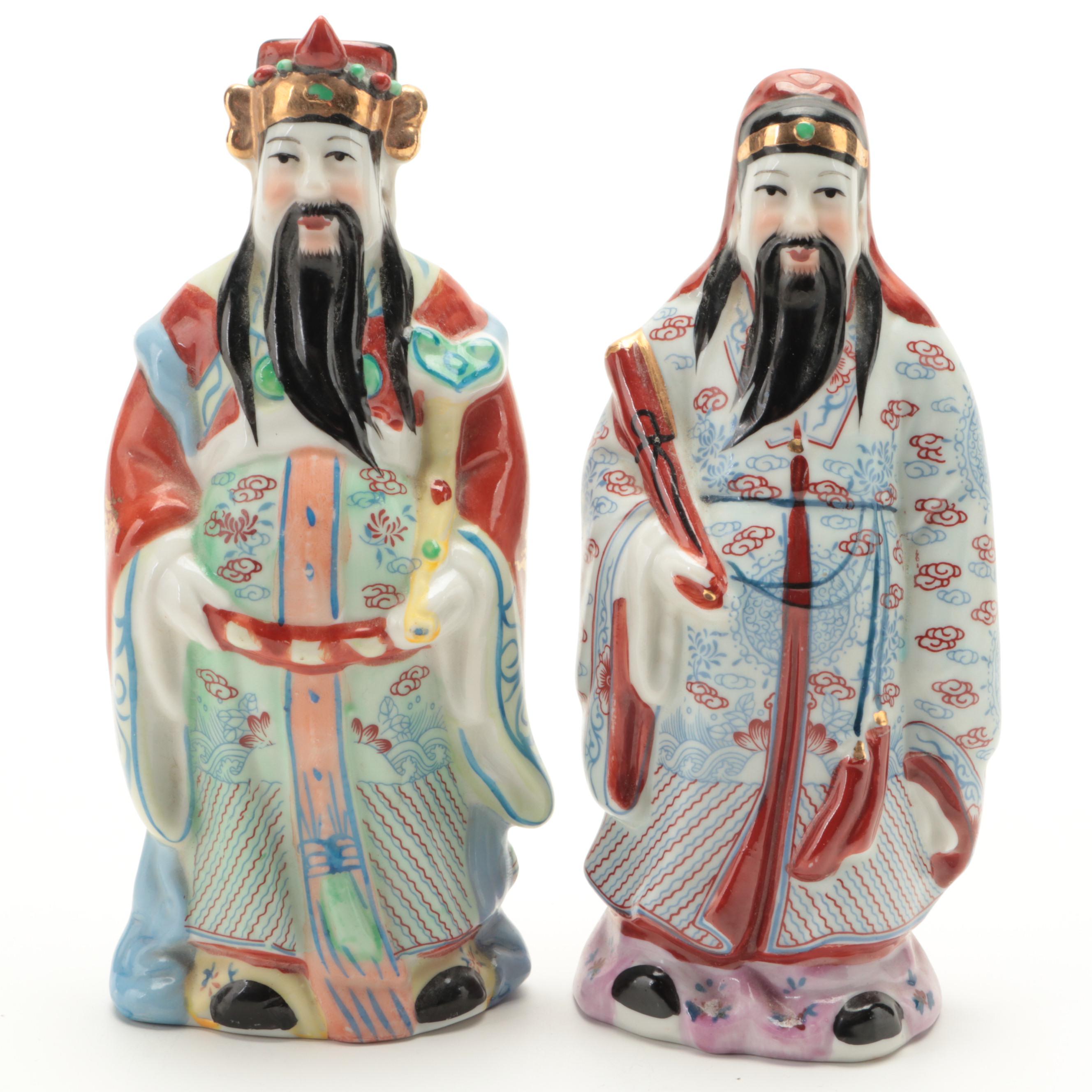 Chinese Porcelain Famille Rose Immortals Figurines