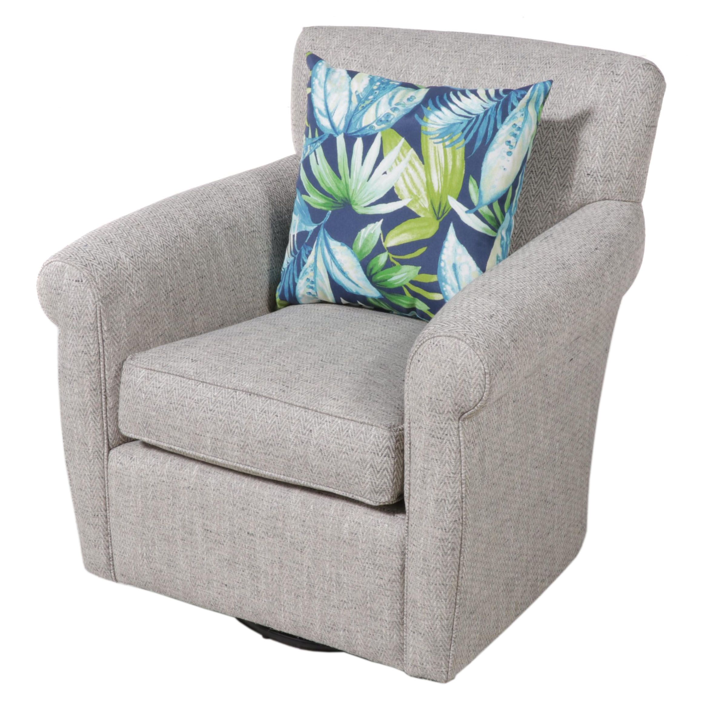 Arhaus "Duvall" Swivel-Glider in Sedaris Dolphin