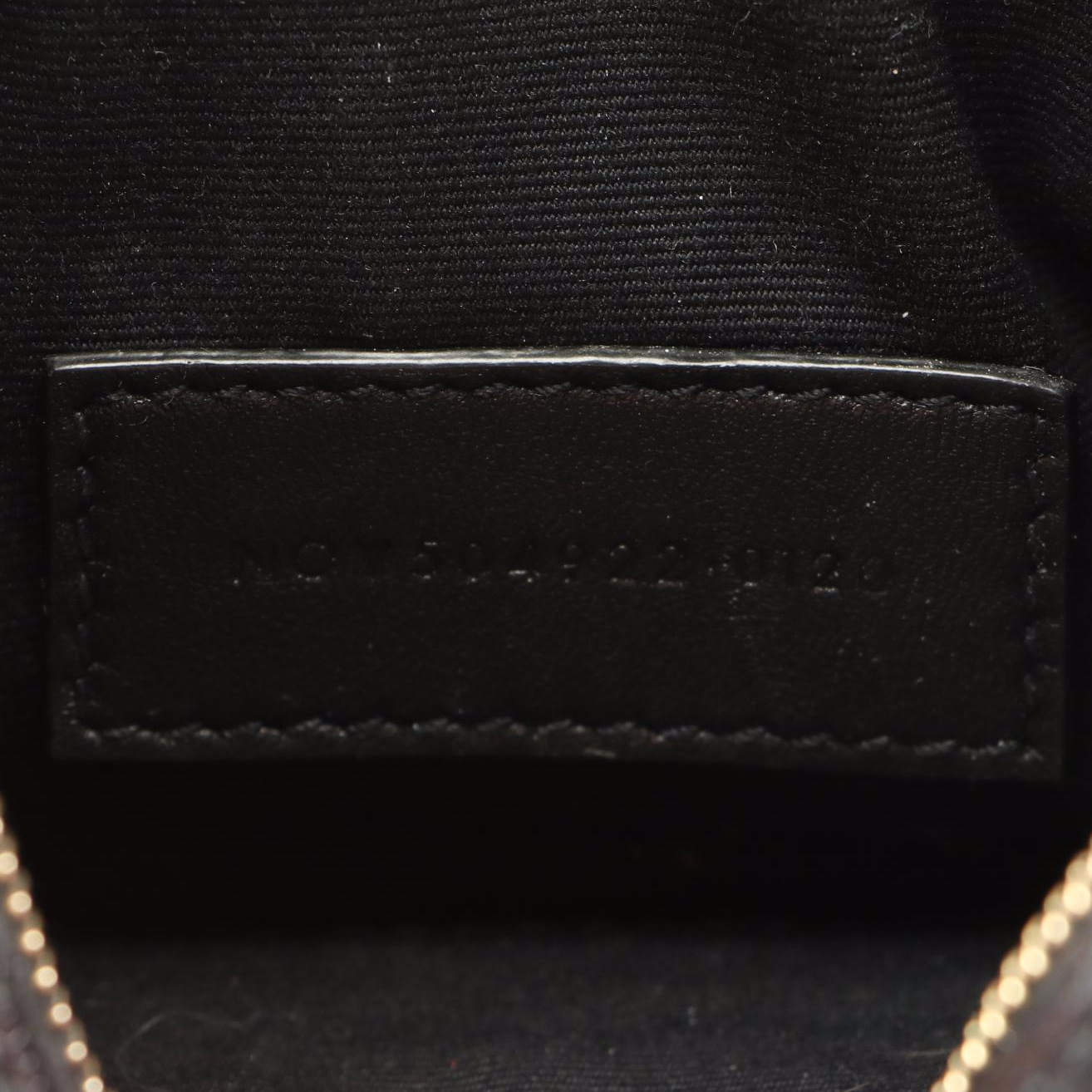 Yves Saint Laurent Classic Monogram Zip Bill Pouch Wallet in Matelassé Chevron