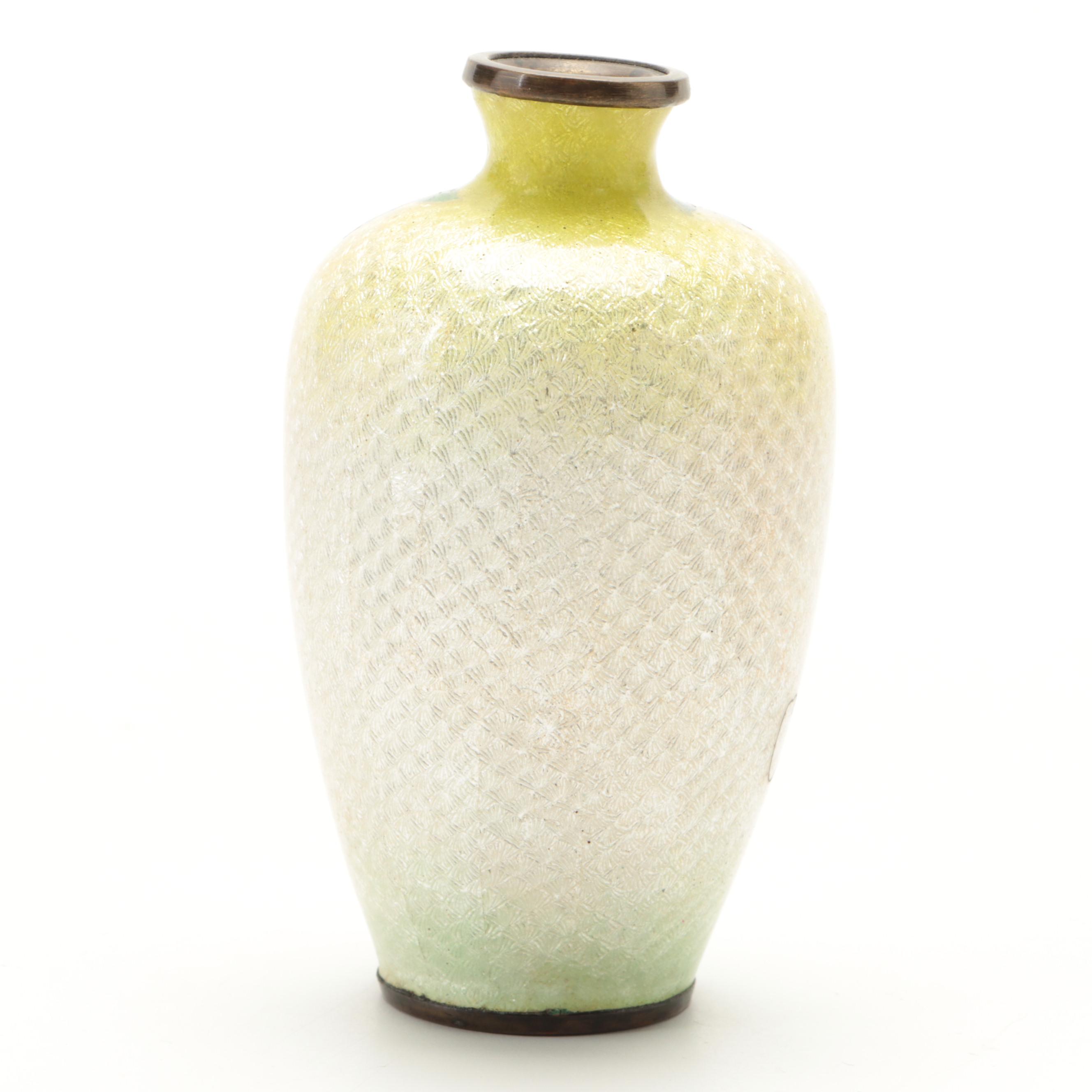 Japanese Ginbari Foil Cloisonné Vase