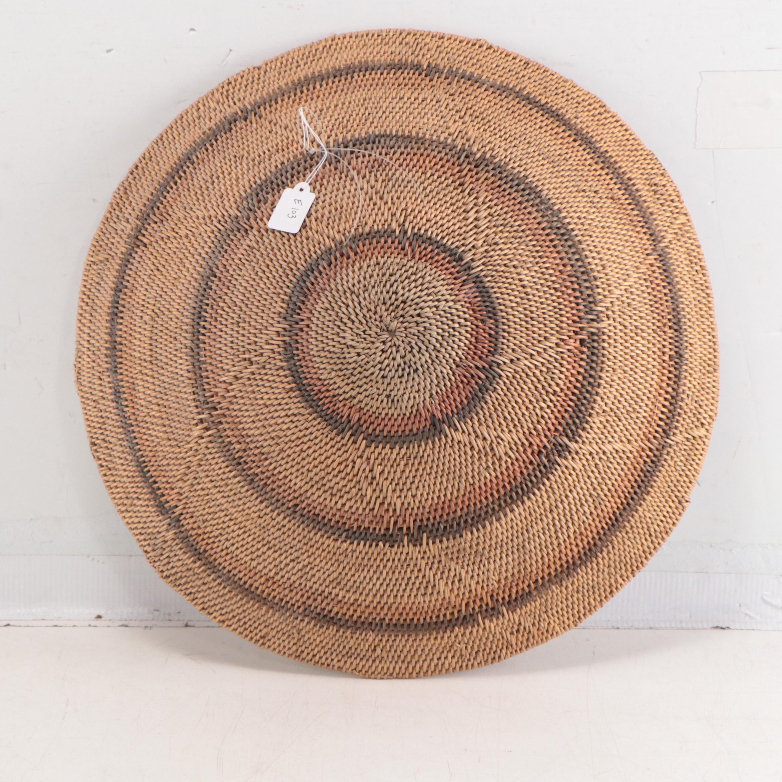 Mbunda Woven Makenge Root Basket, Zambia